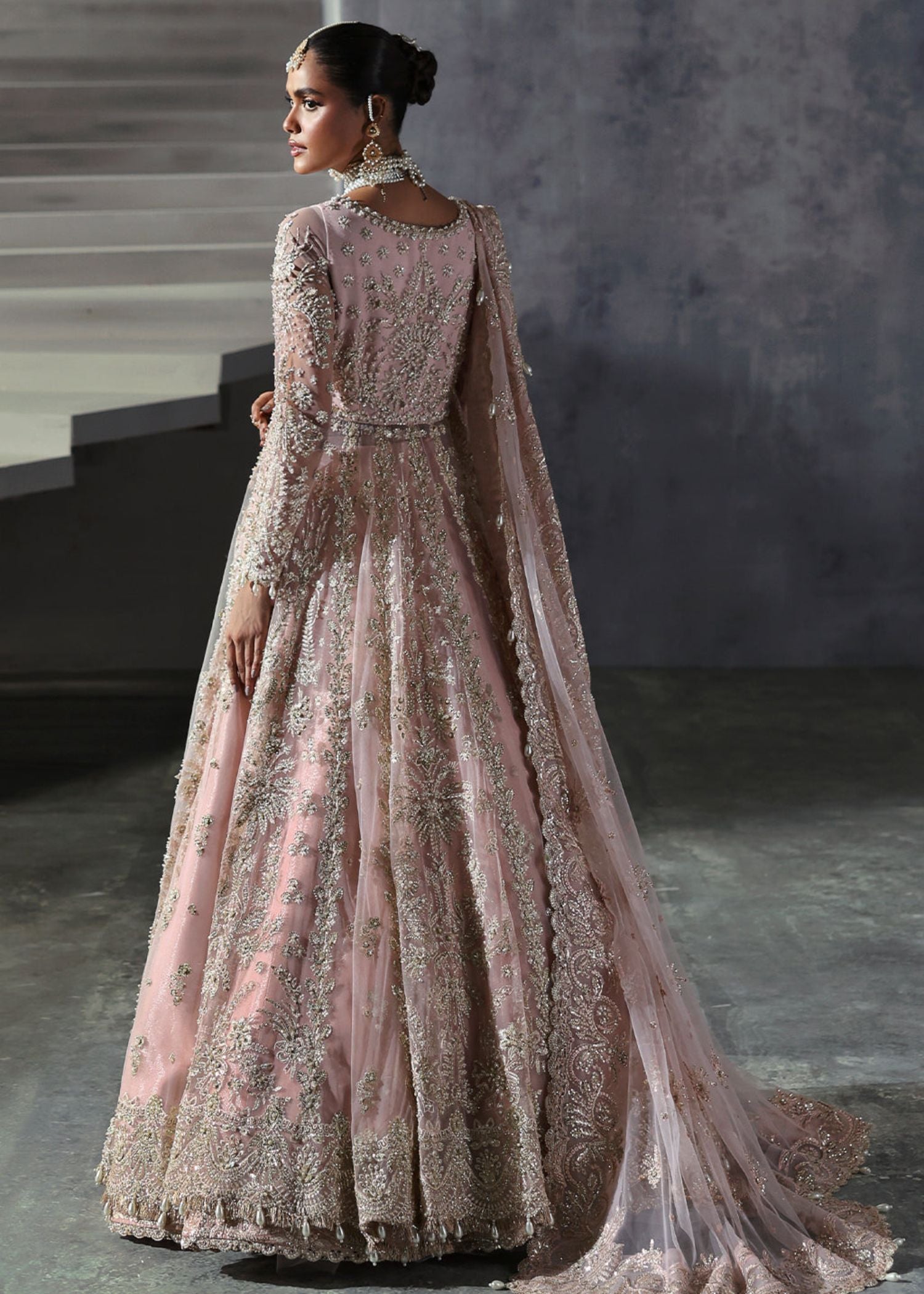 net Maxi in Peach pink