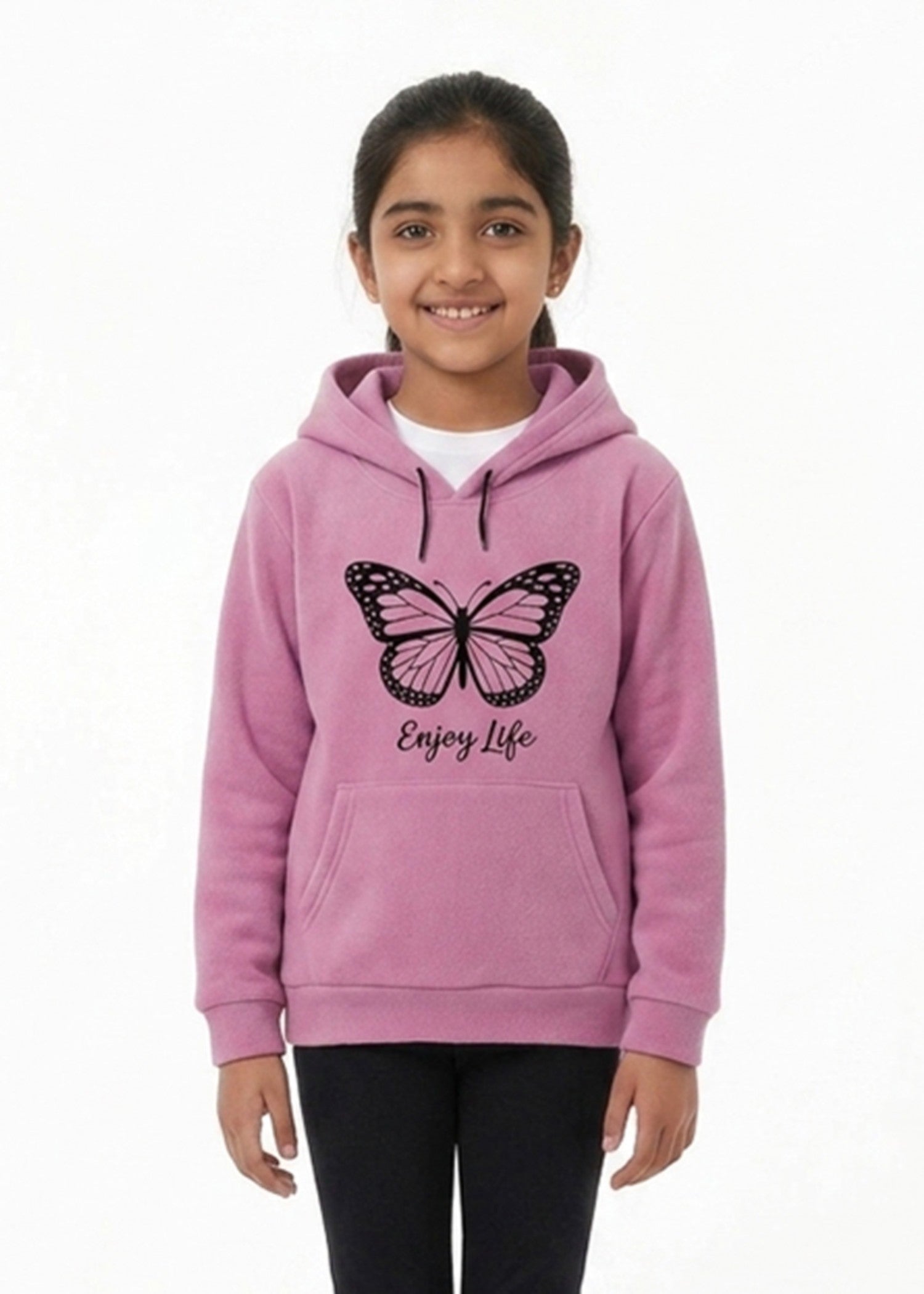 fleece Hoodie in Ultra pink