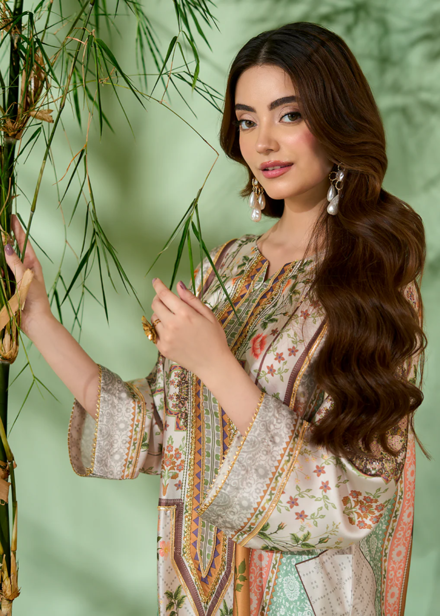 silk Kaftan in Multi