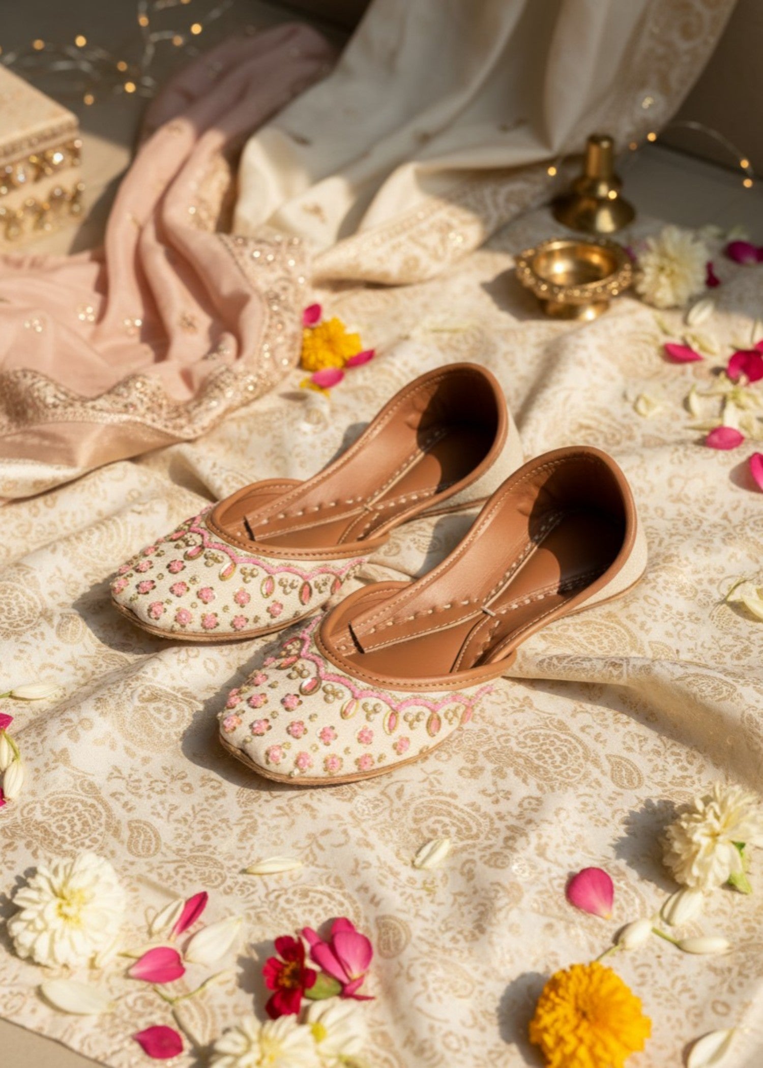 Khussa in Ivory by - High Quality Women Khussa FQW6646