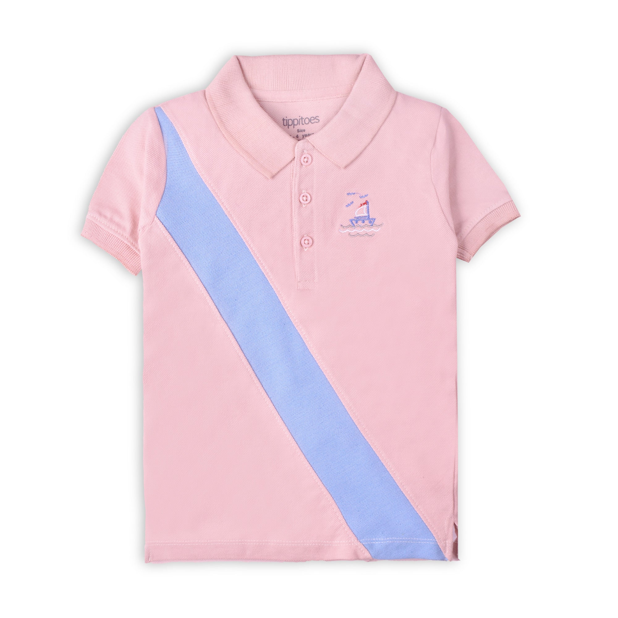 cotton pique Polo Shirt in Pastel pink