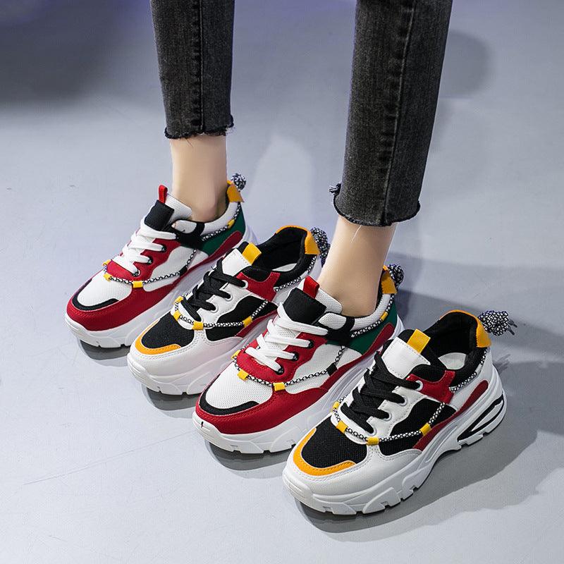 Thick-soled net red casual sports shoes