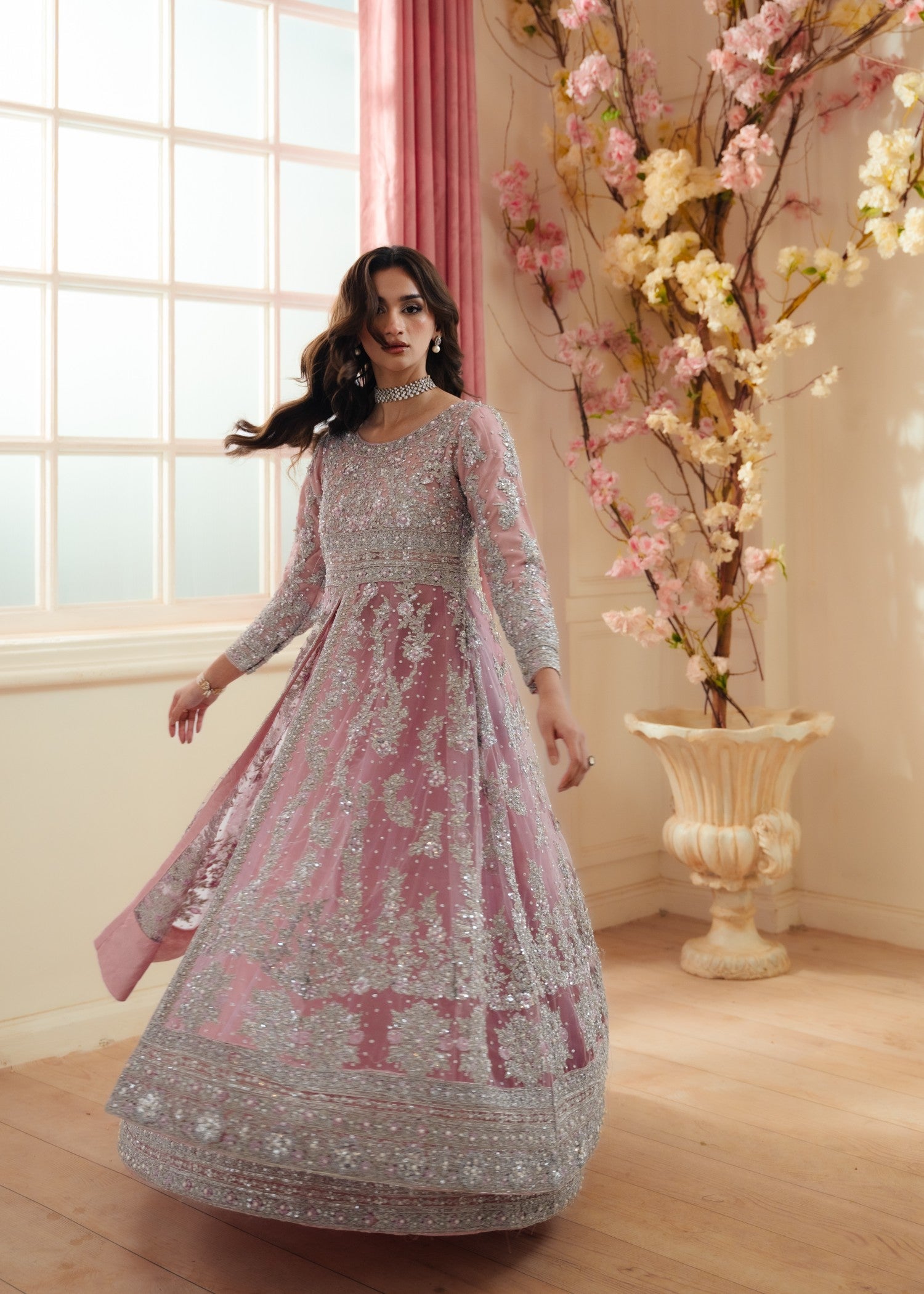 net Maxi in Pastel pink