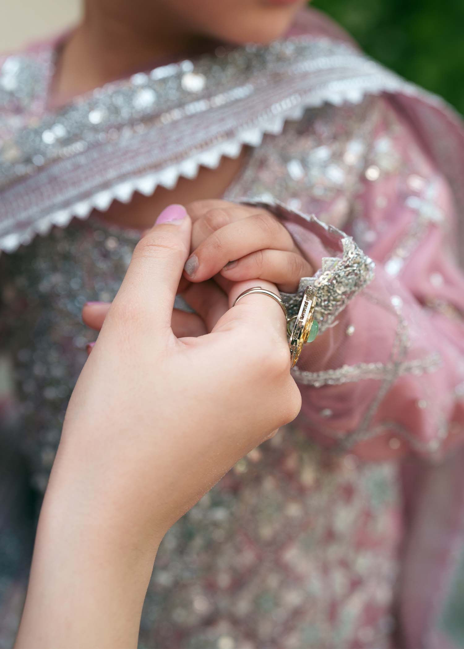 chiffon Gharara in Pink