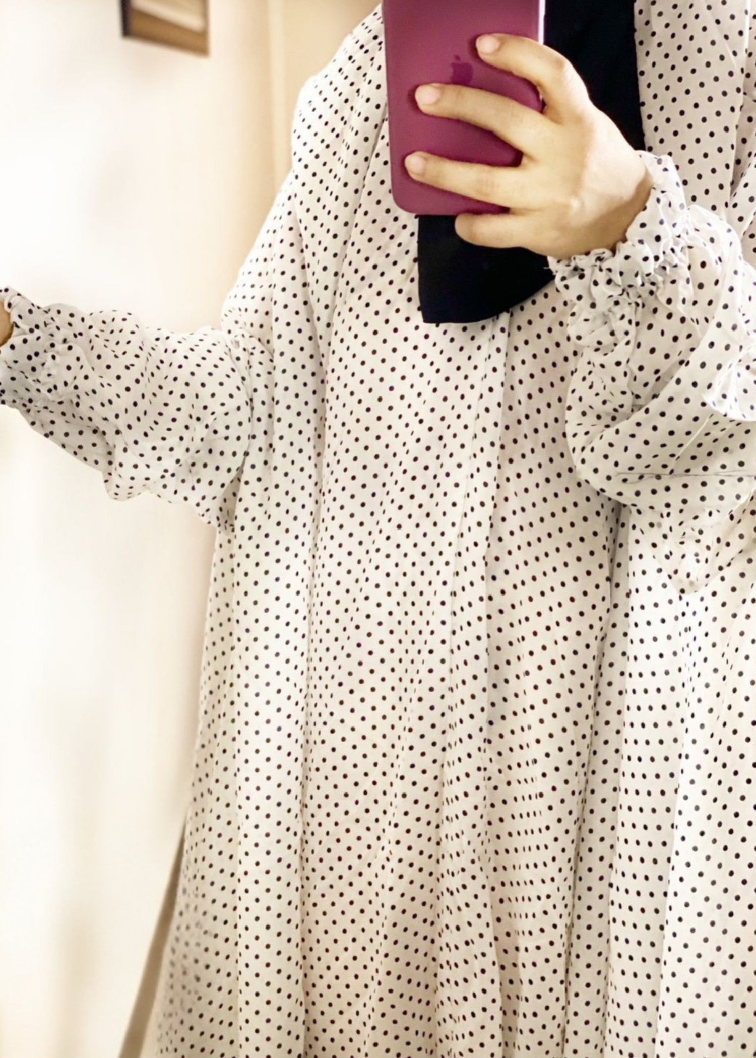 polycotton Chaddar in Off-white