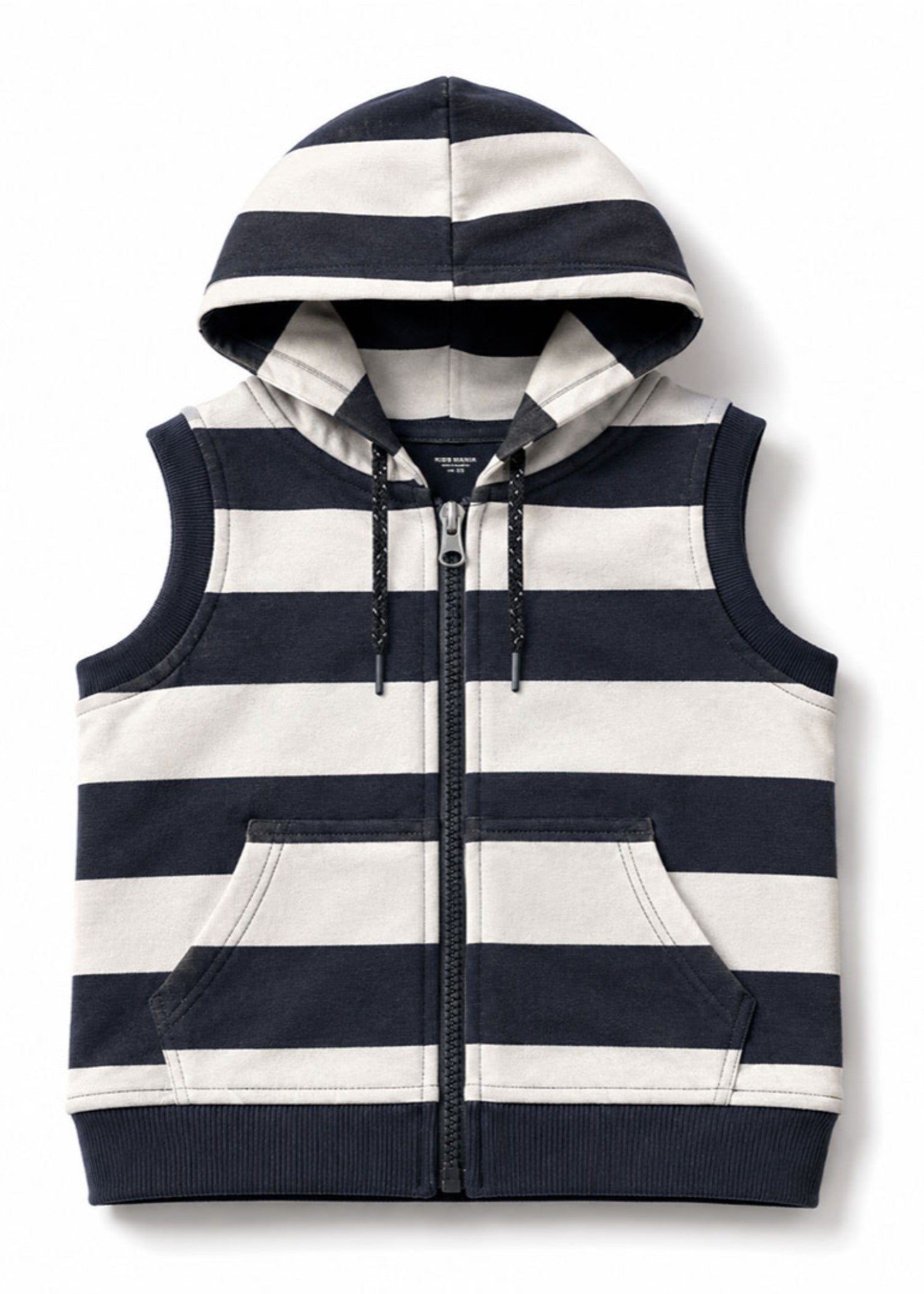 fleece Hoodie in Aegean blue, white