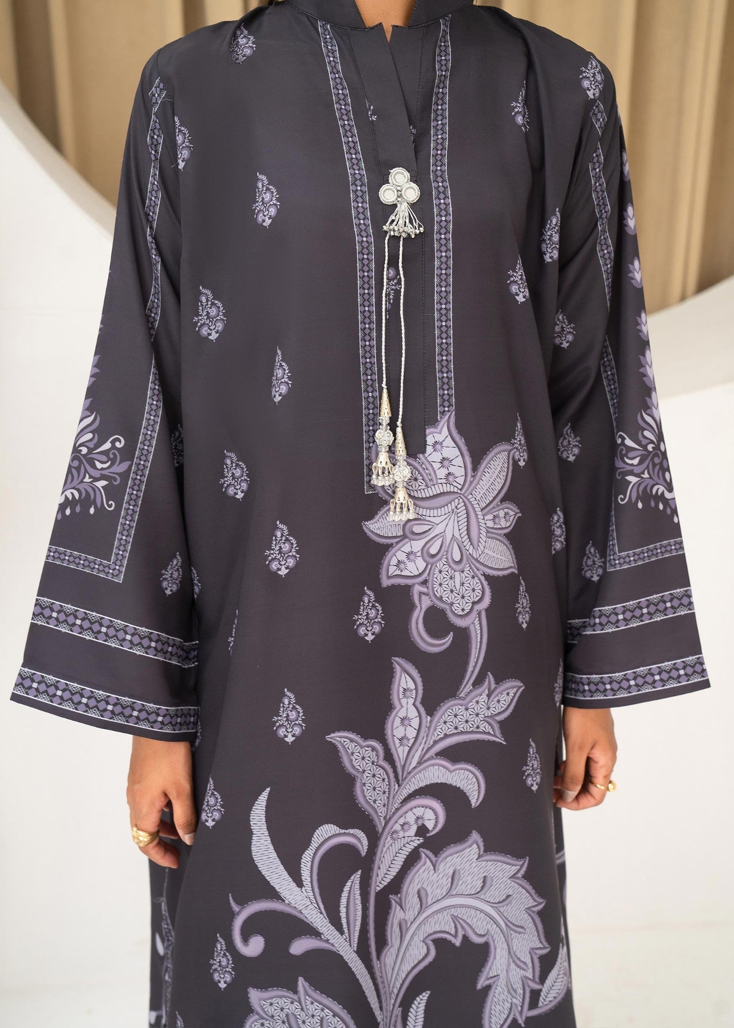 lawn Kaftan in Grey