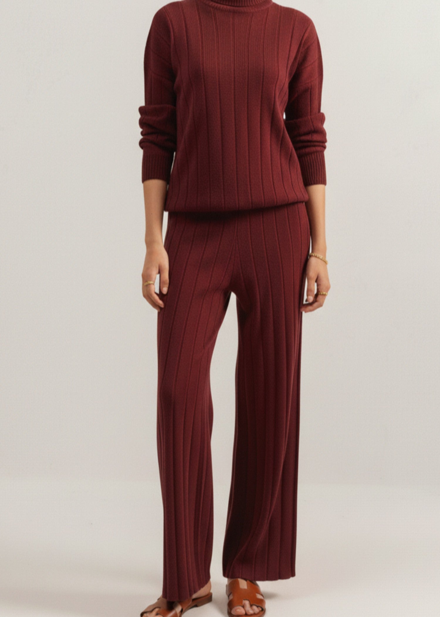 cotton Turtle Neck in Maroon