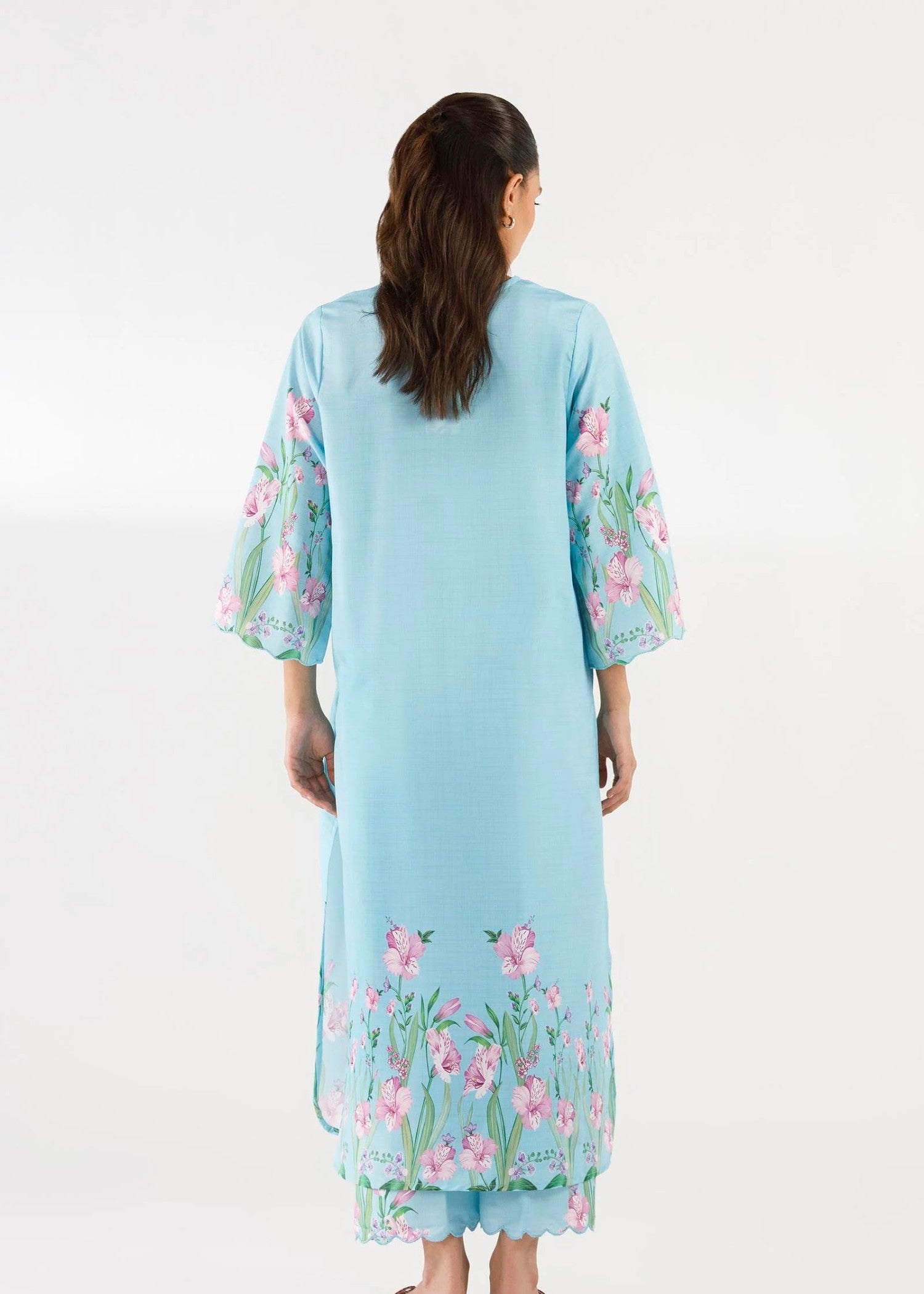 viscose Kurta Set in Sky blue