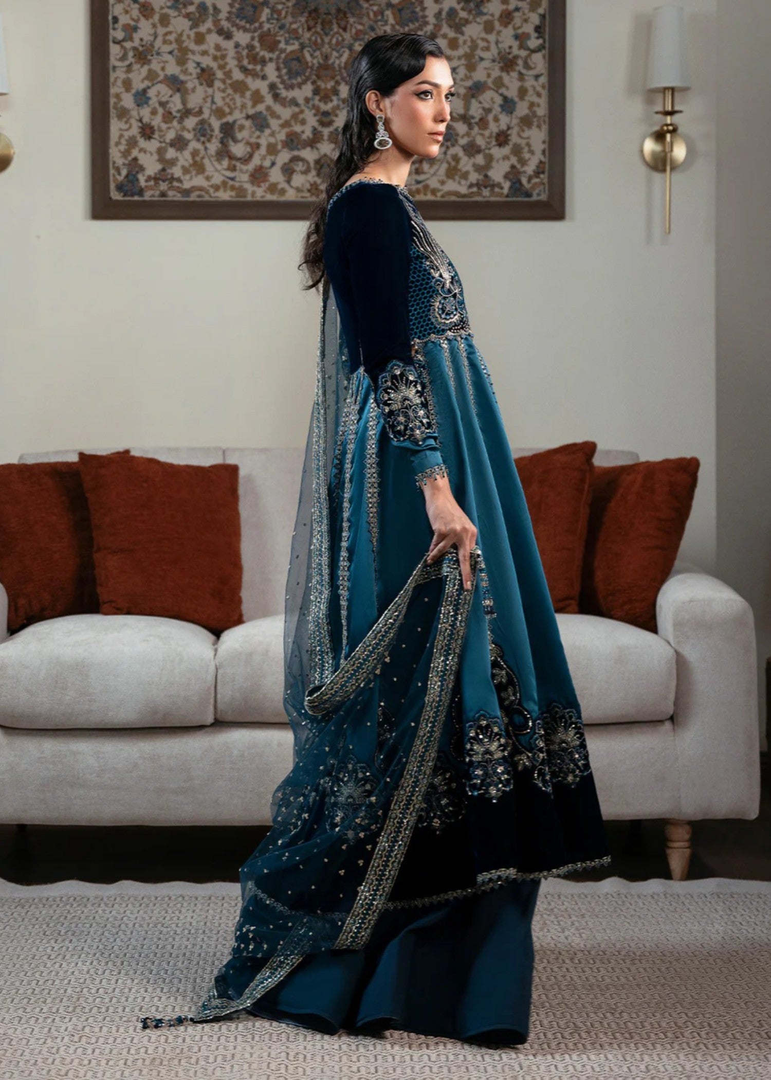 velvet Unstitched in Teal