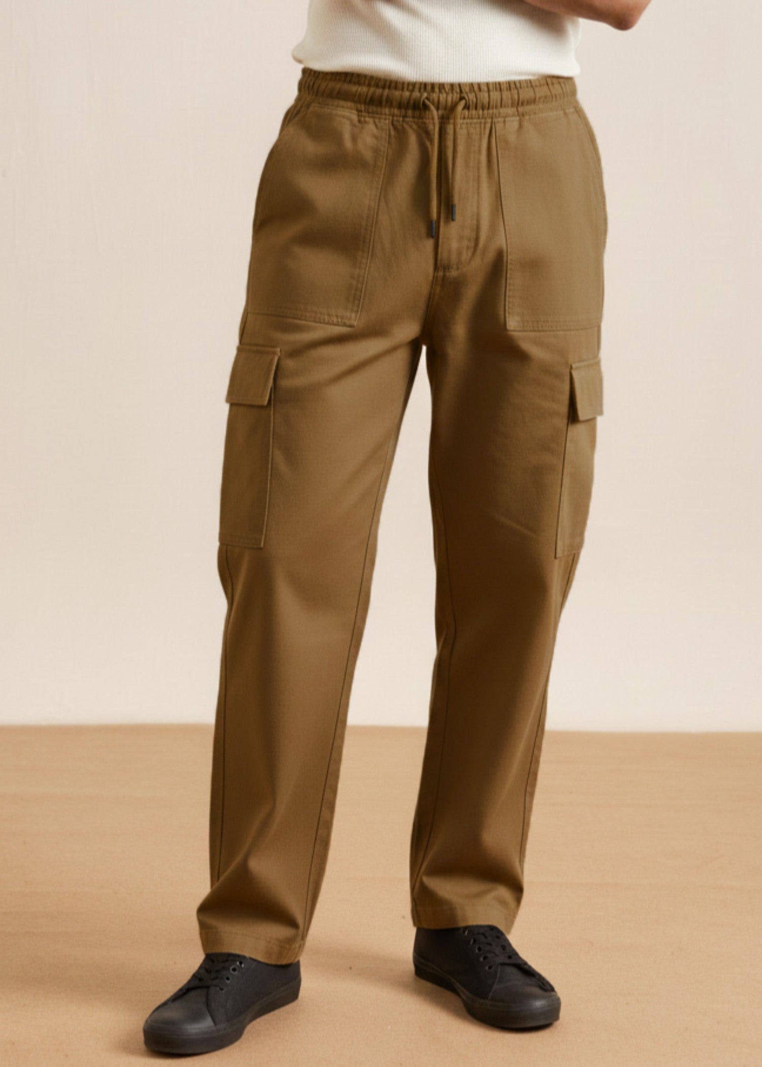 denim Trousers in Earth brown