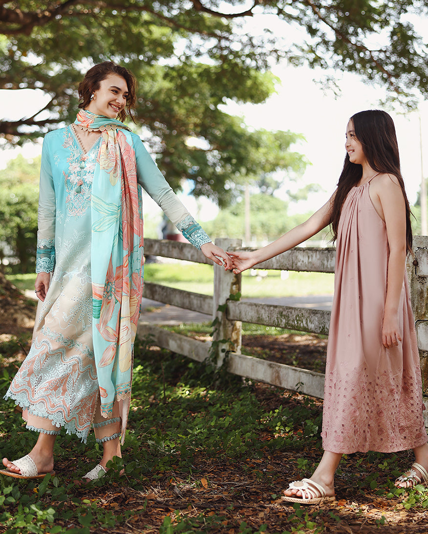 Solace Ombre Chikankari Lawn – Whispered Dawn