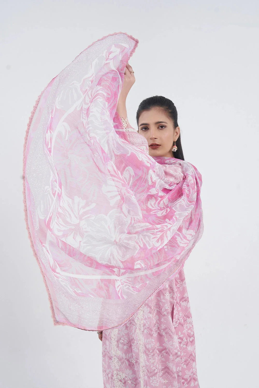 lawn Unstitched in Pale pink