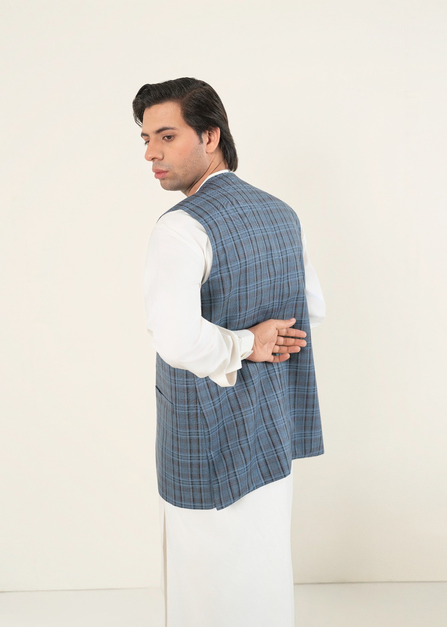 suiting Waistcoat in Ice blue