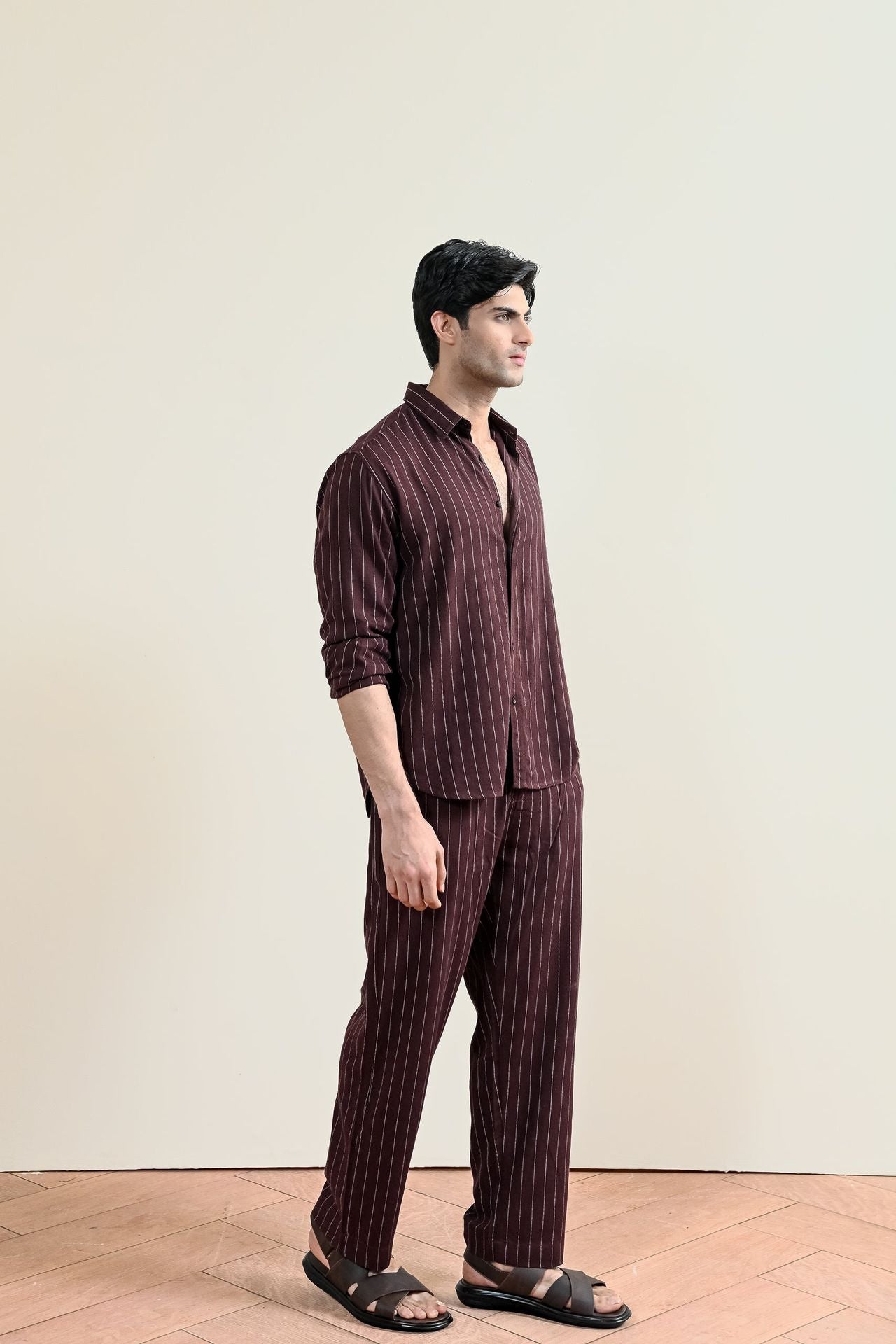 linen Pants in Chocolate brown