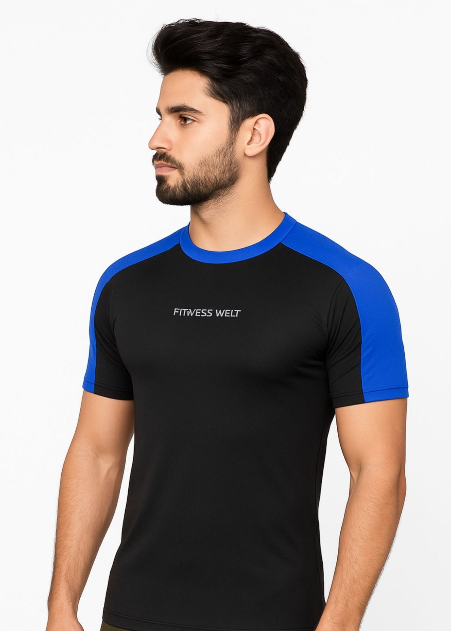 polyester T Shirt in Jet black