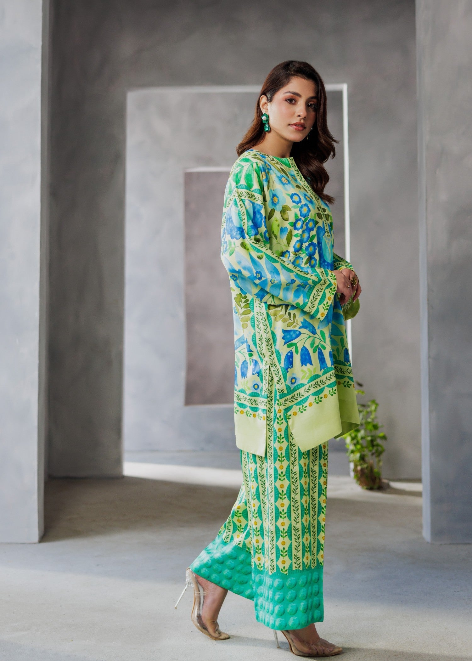viscose Co Ord Sets in Key lime