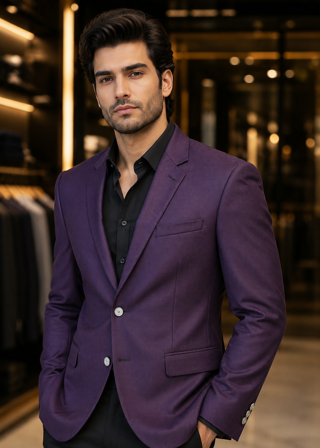 tropical Blazer in Purple