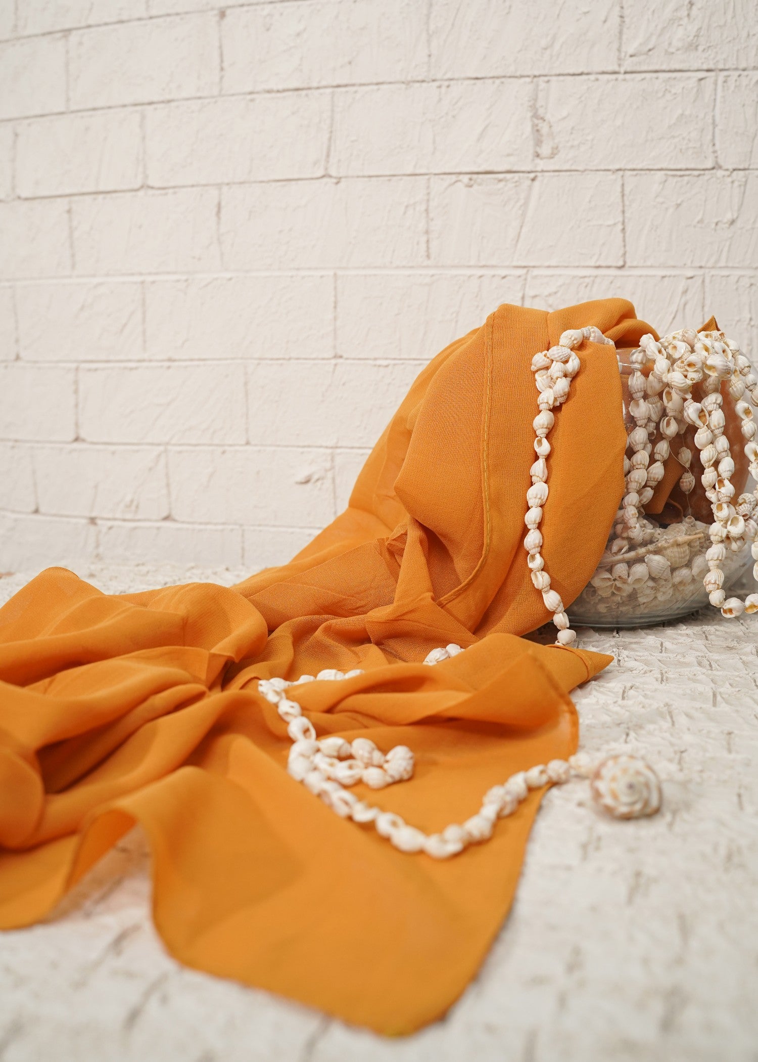 chiffon Hijab in Mari gold