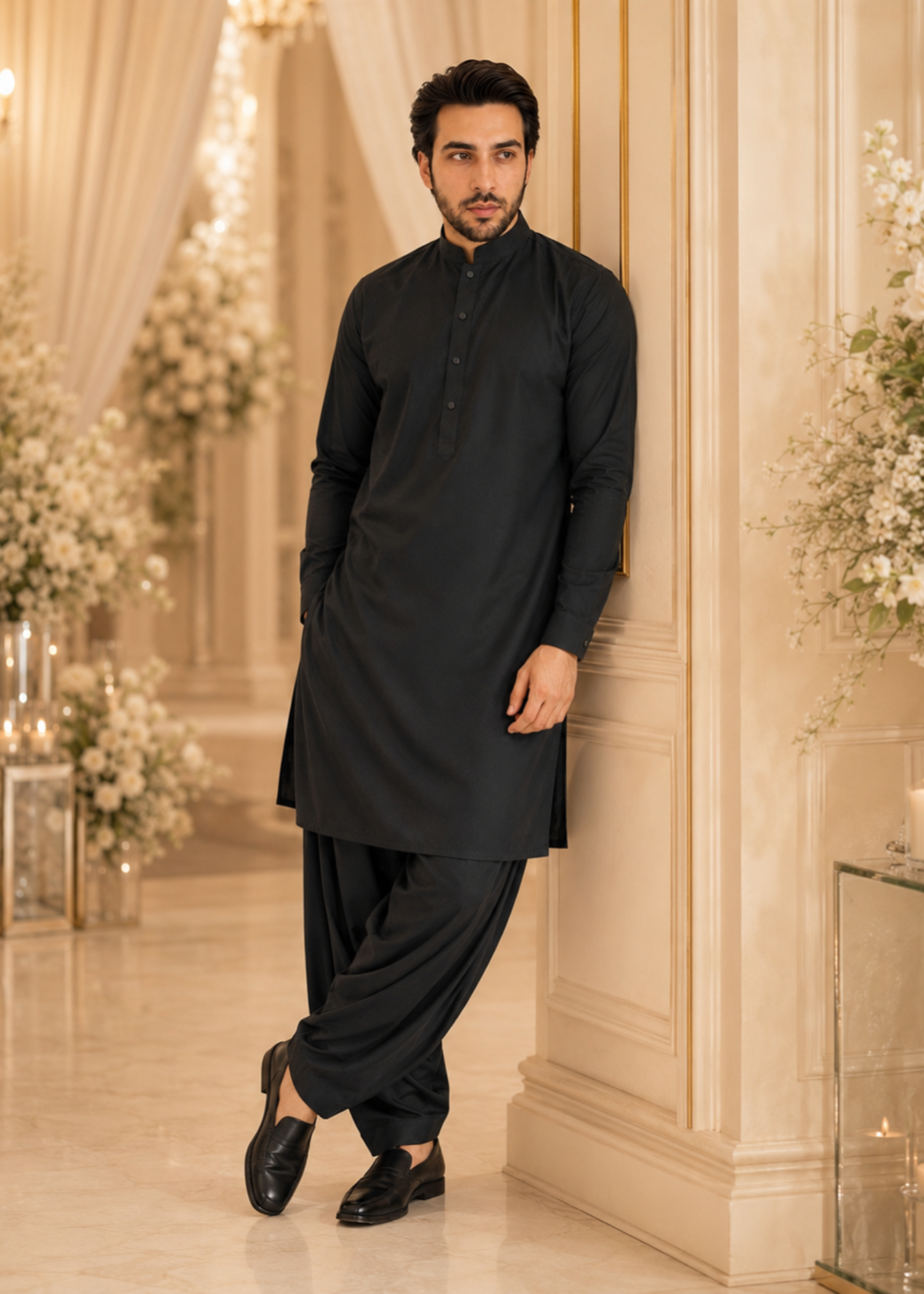suiting Waistcoat in Black by The Great Masters (TGM)