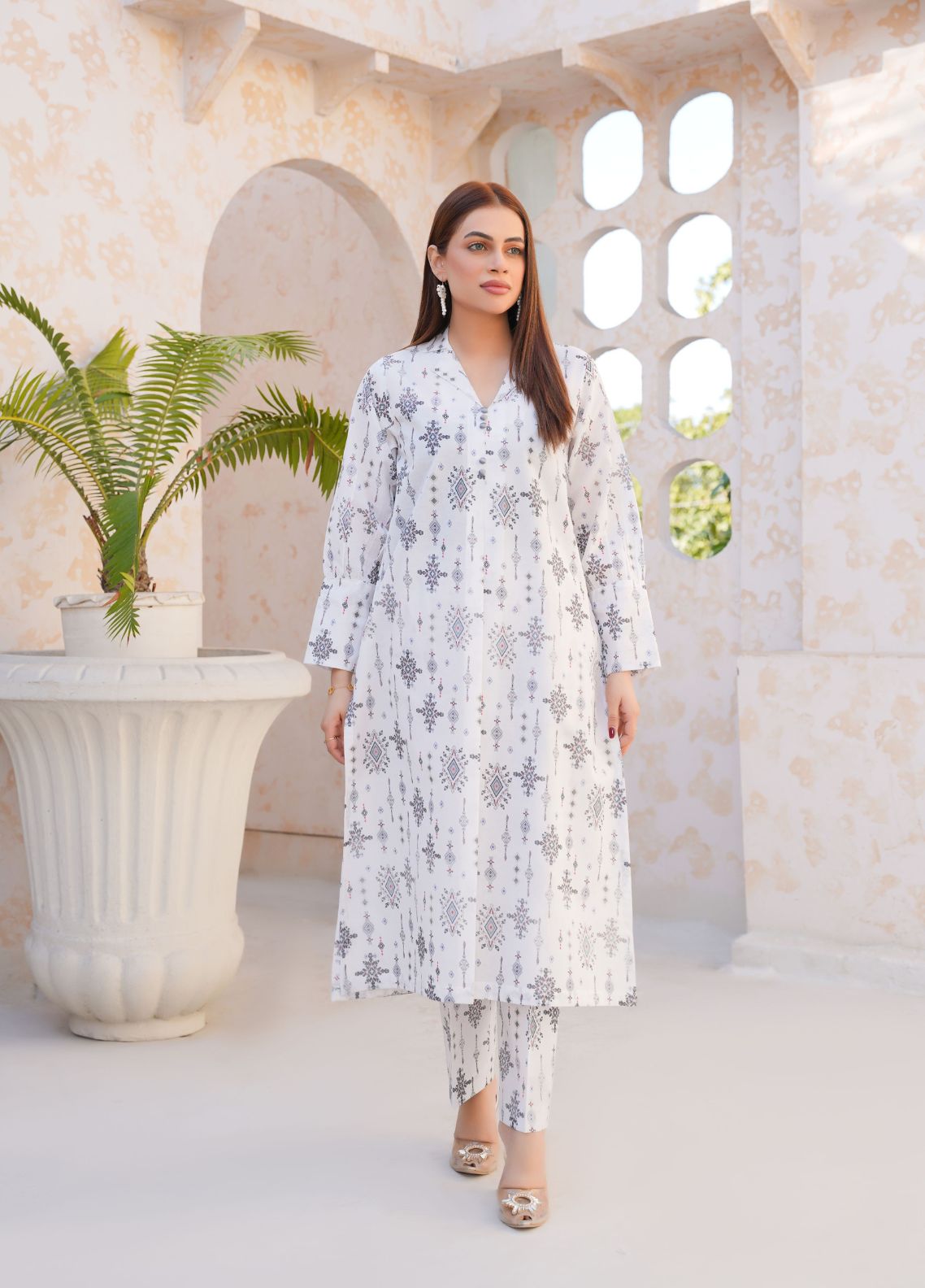 lawn Co Ord Sets in Chalk