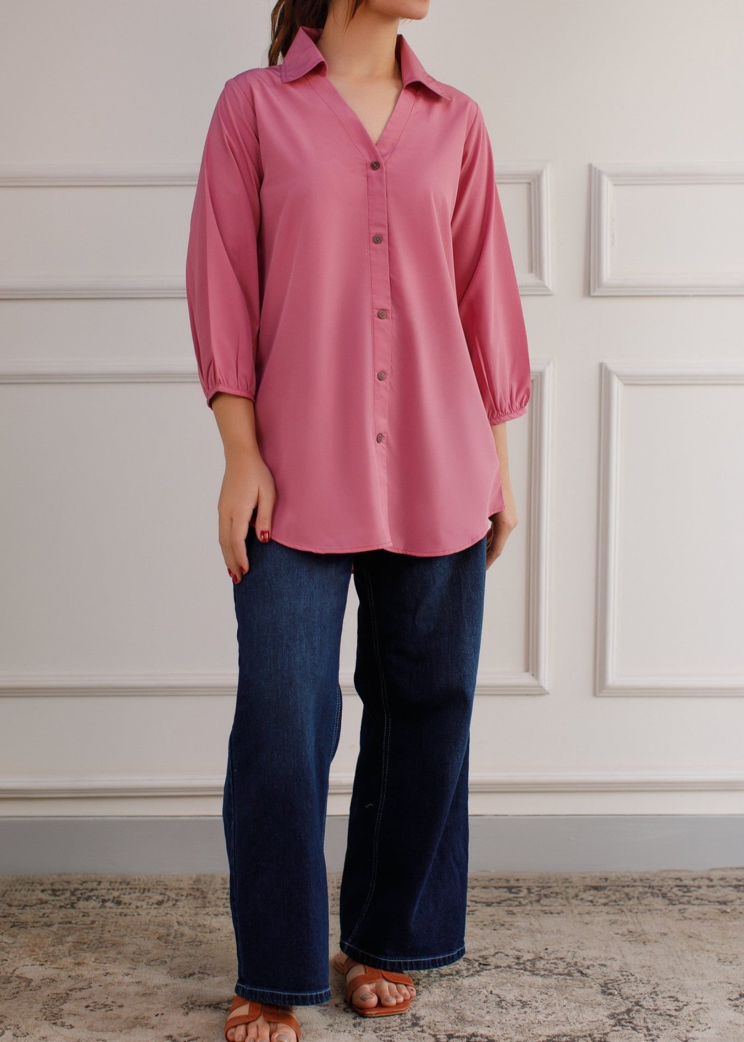 crepe Top in Blush