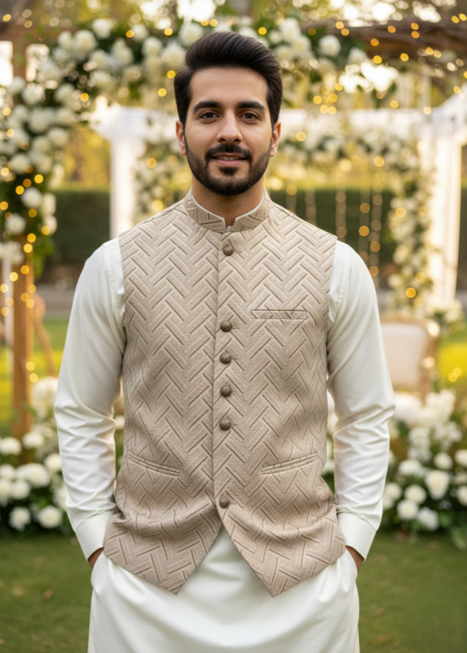 suiting Waistcoat in Beige