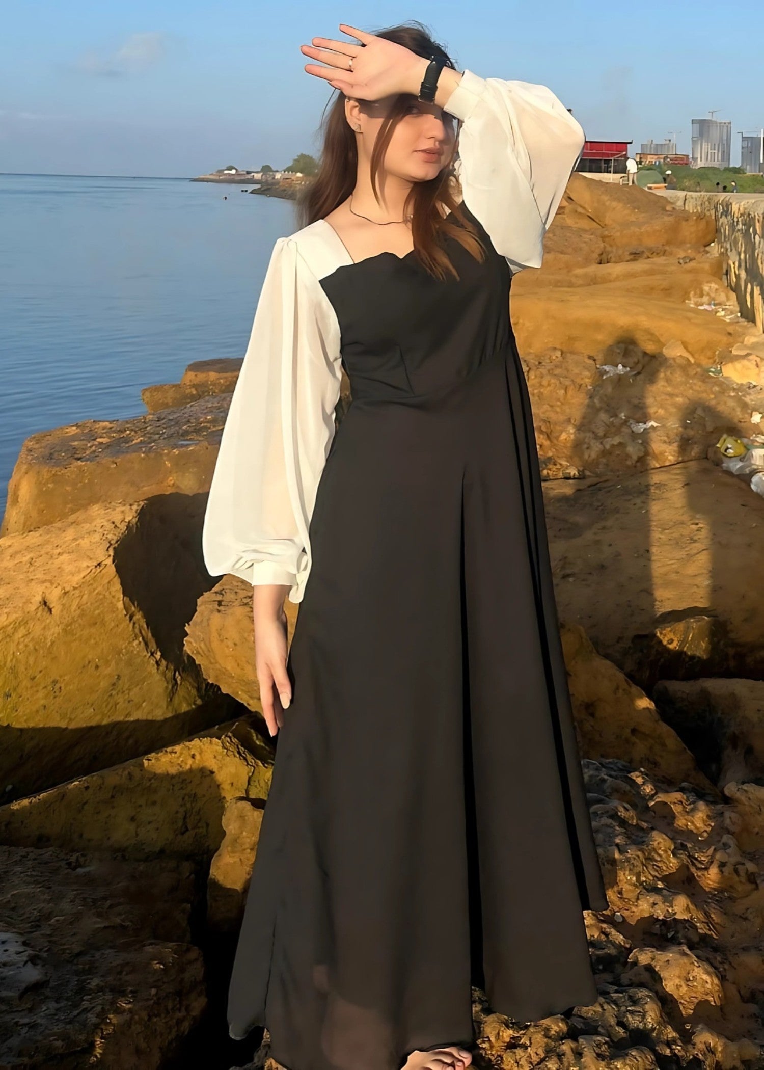 grip Dress in Black