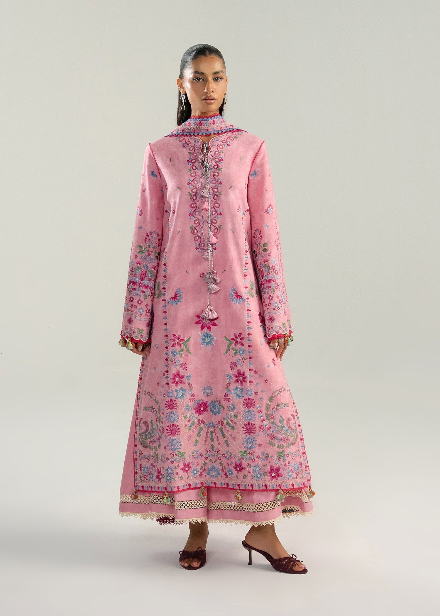 Zan Festive Luxury Lawn – Pembe