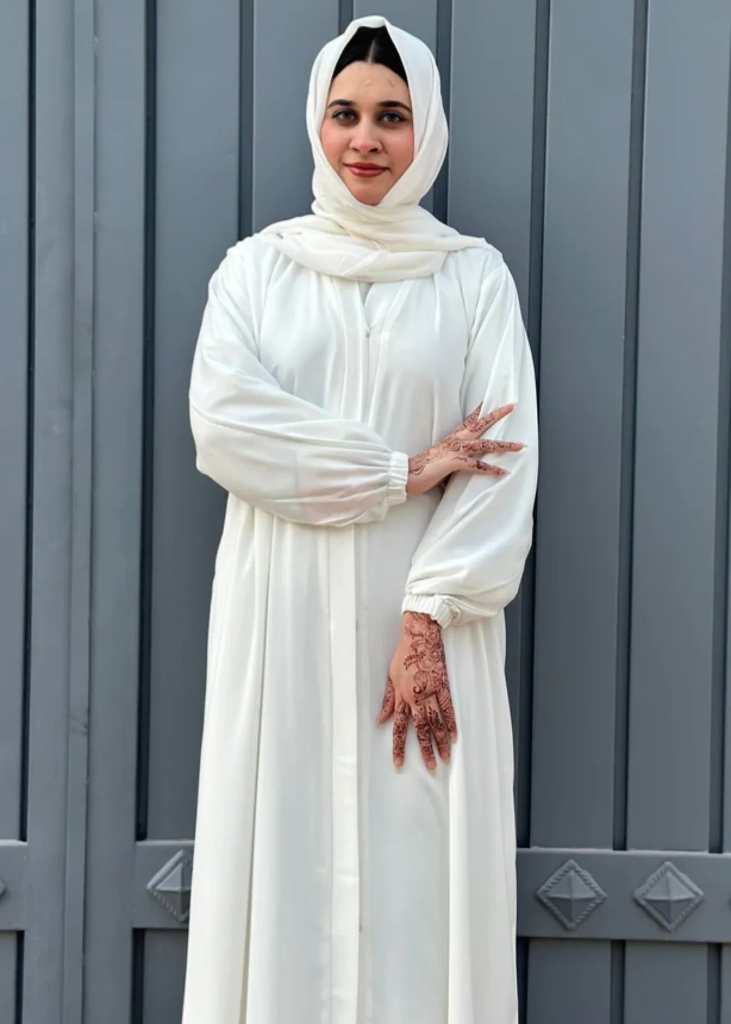nidha Abaya in Ivory