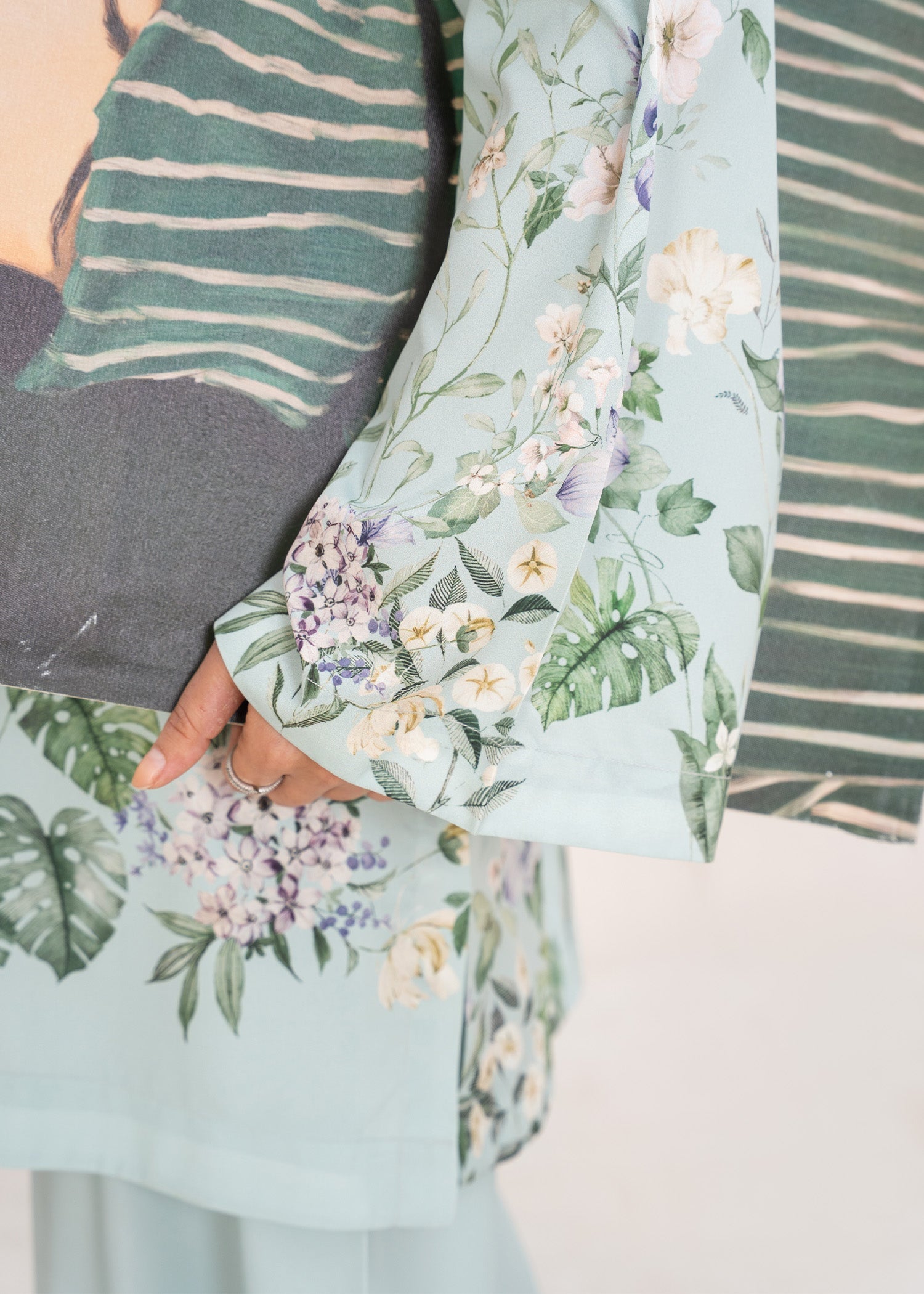 poly lawn Co Ord Sets in Ice blue