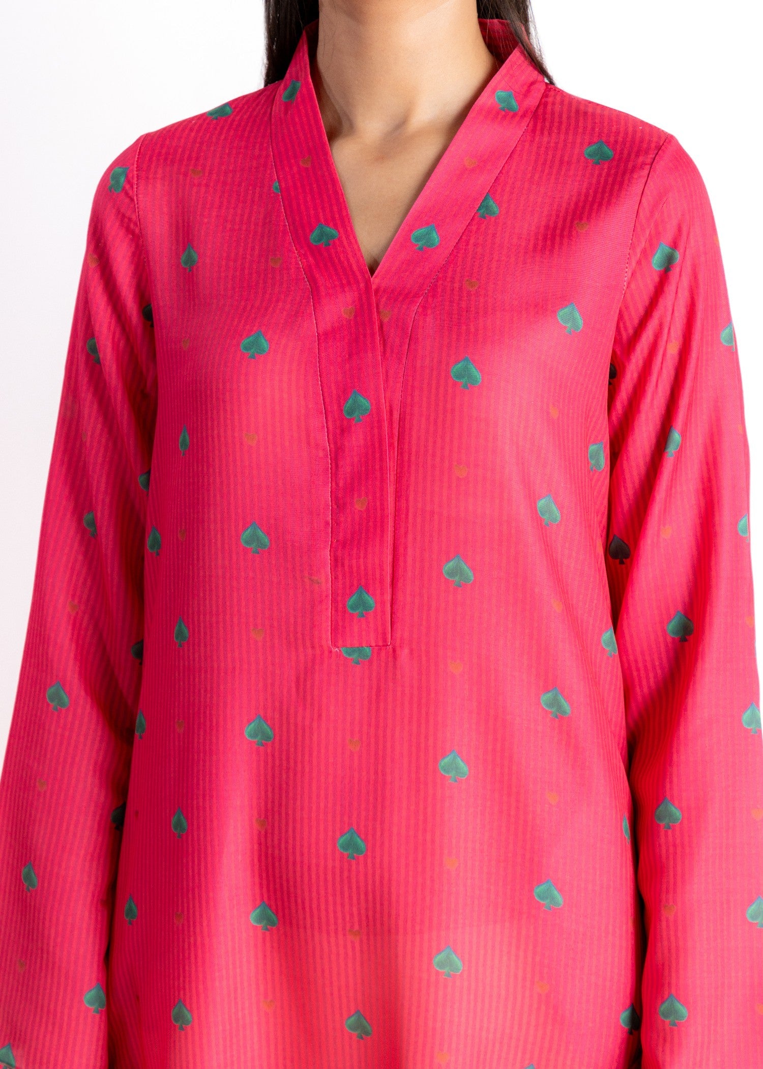 swiss lawn Kurti in Hot pink