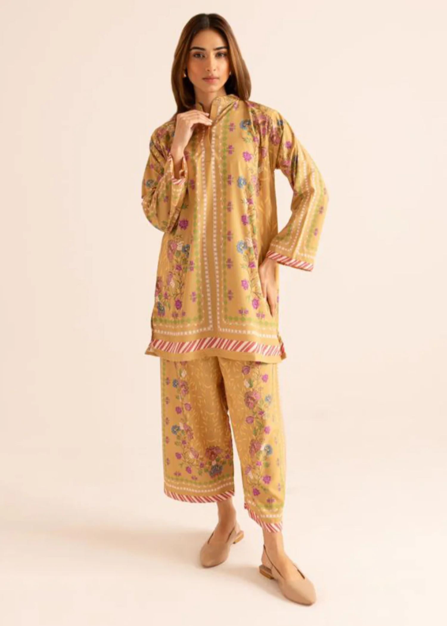 poly lawn Co Ord Sets in Mellow yellow