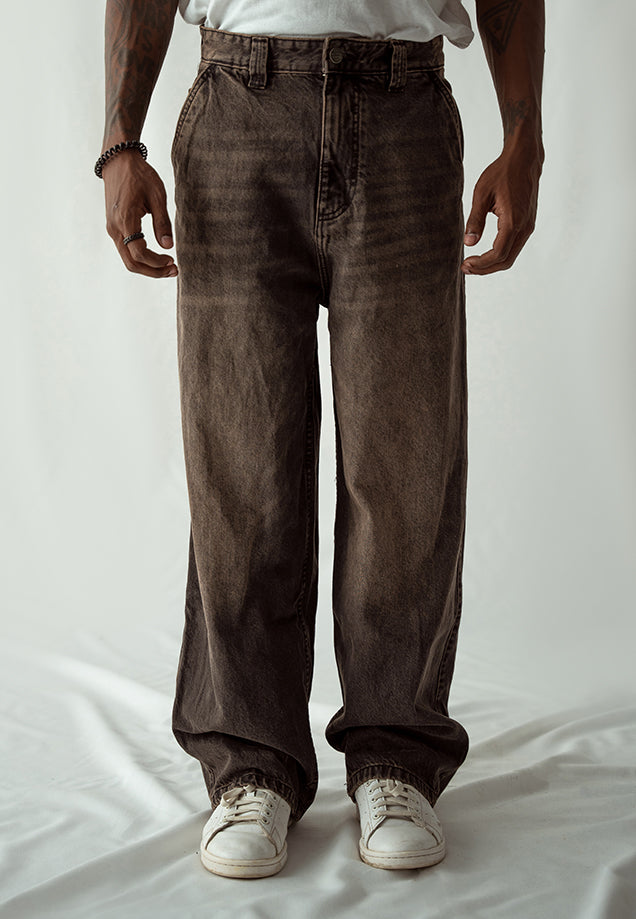 stretch denim Jeans in Brown by The Denim Company
