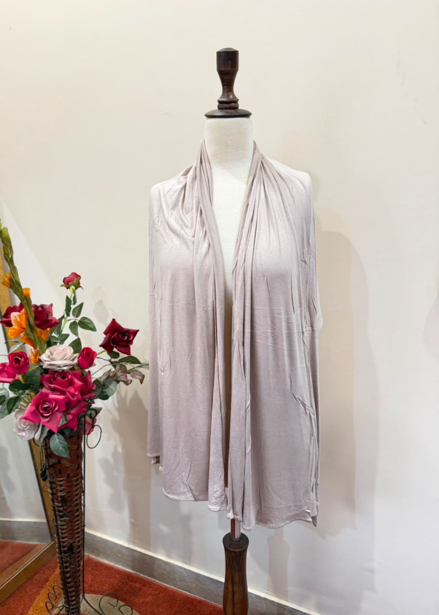 jersey knit Hijab in Eggshell