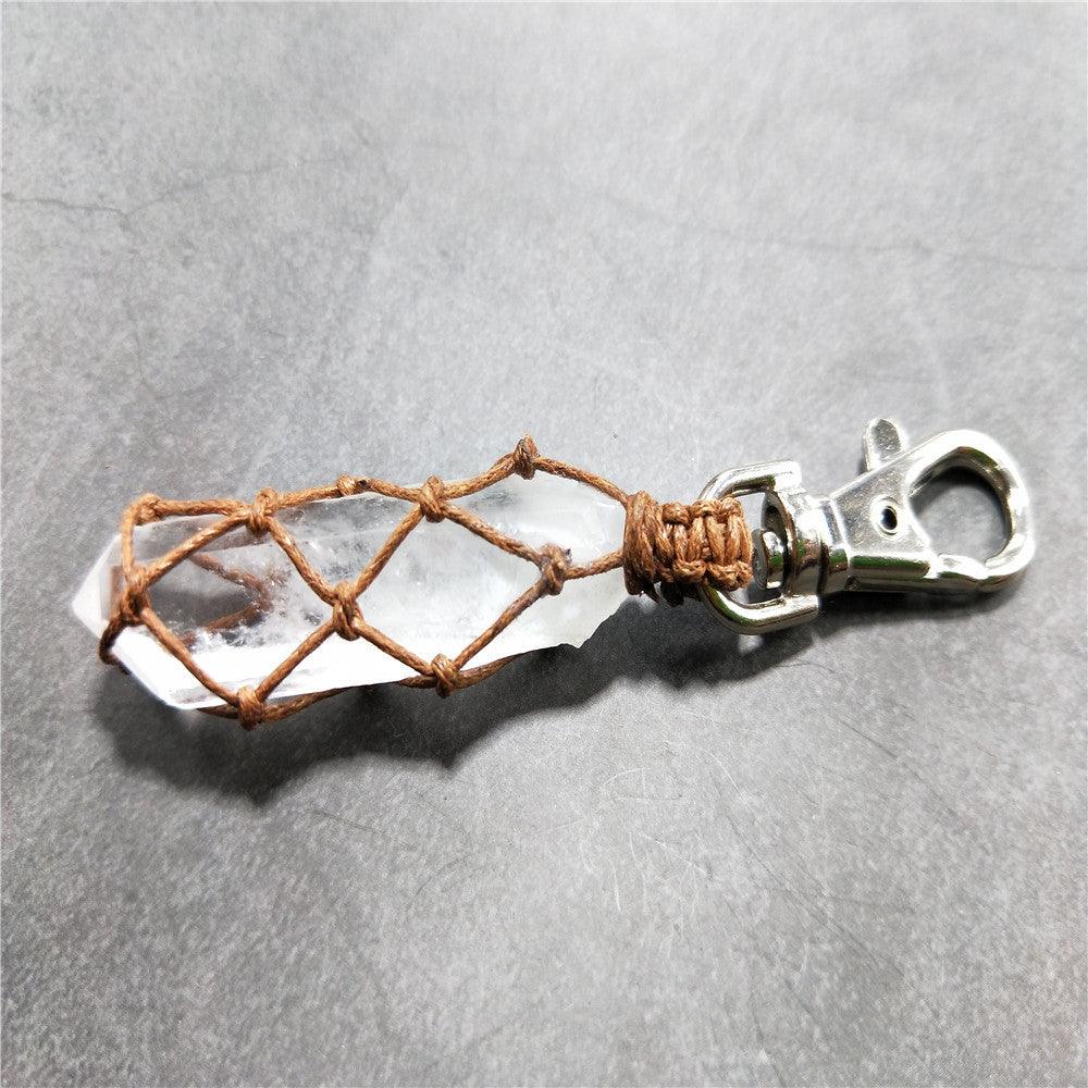 Natural Crystal Rough Stone Keychain