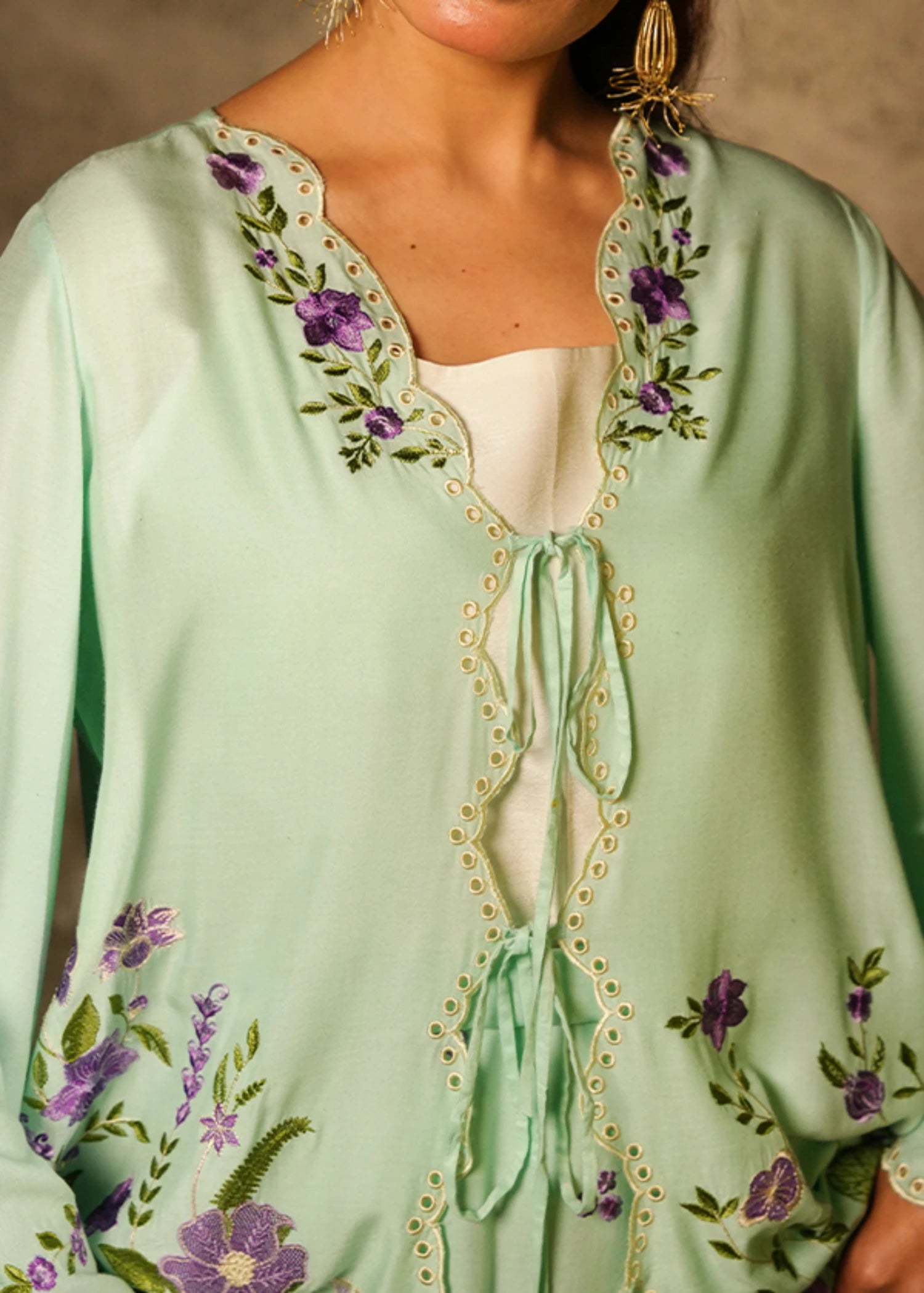 pure linen Co ord Sets in Mint green
