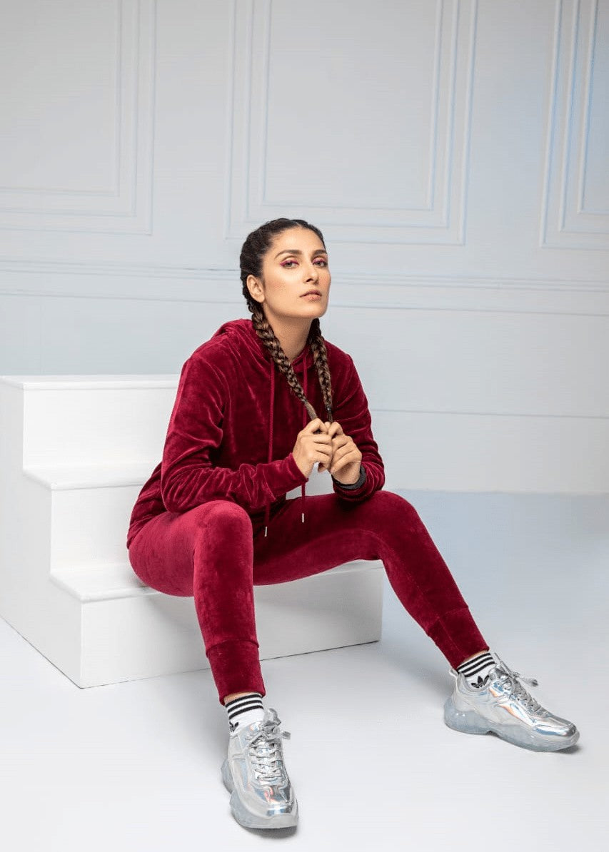 terry Tracksuit in Maroon