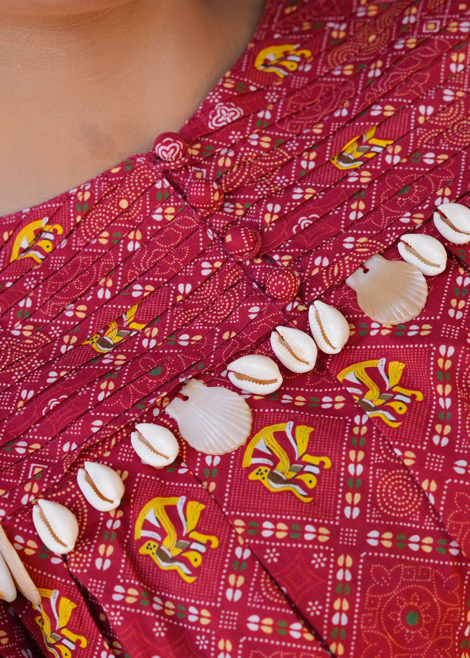 lawn Maxi in Maroon