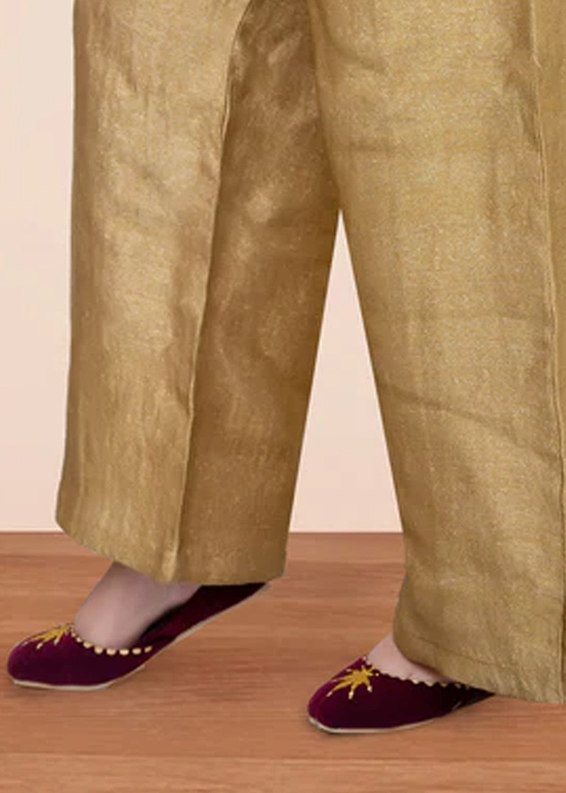 zari Trousers in Gold