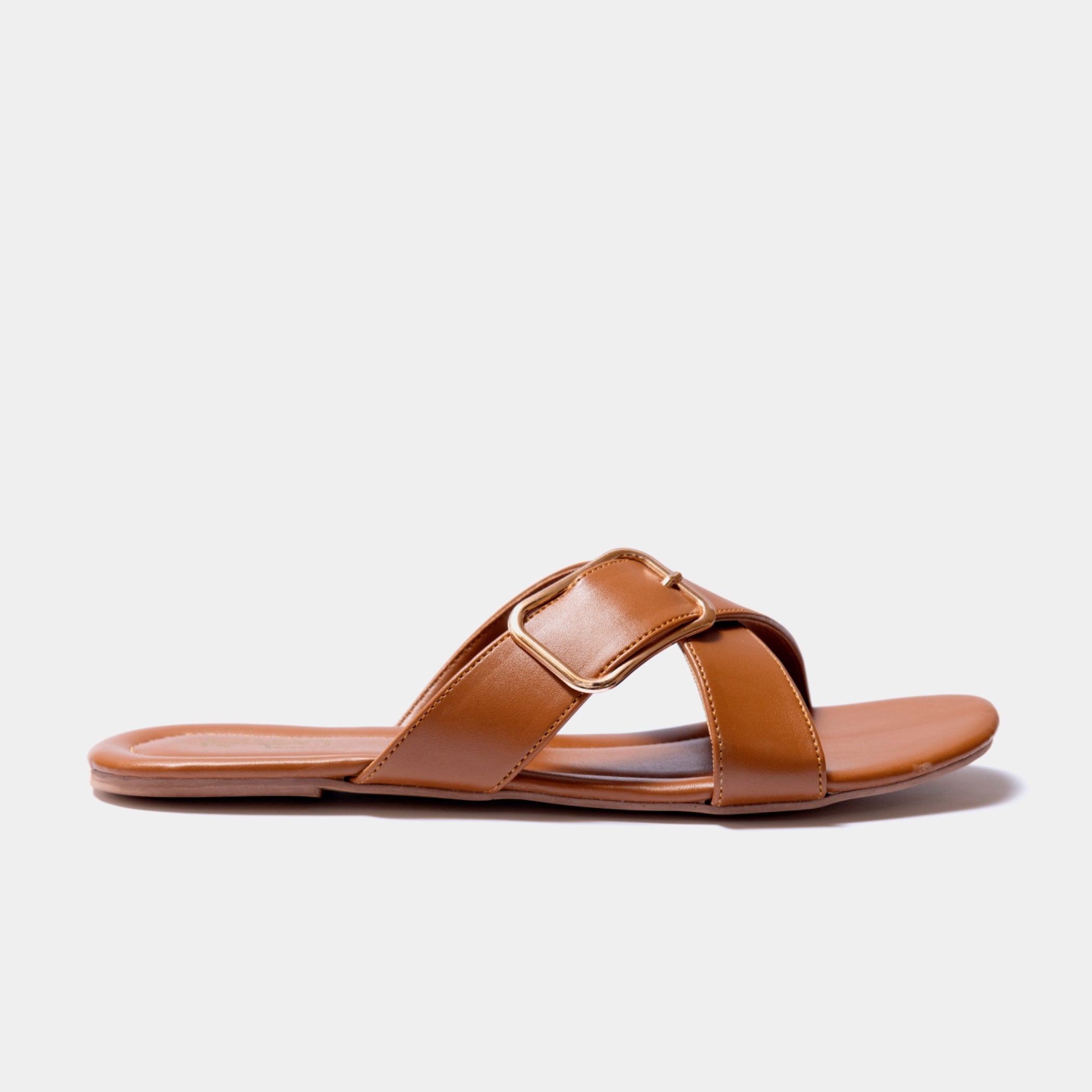 Flats in Tan brown by - High Quality Women Flats PGU0763