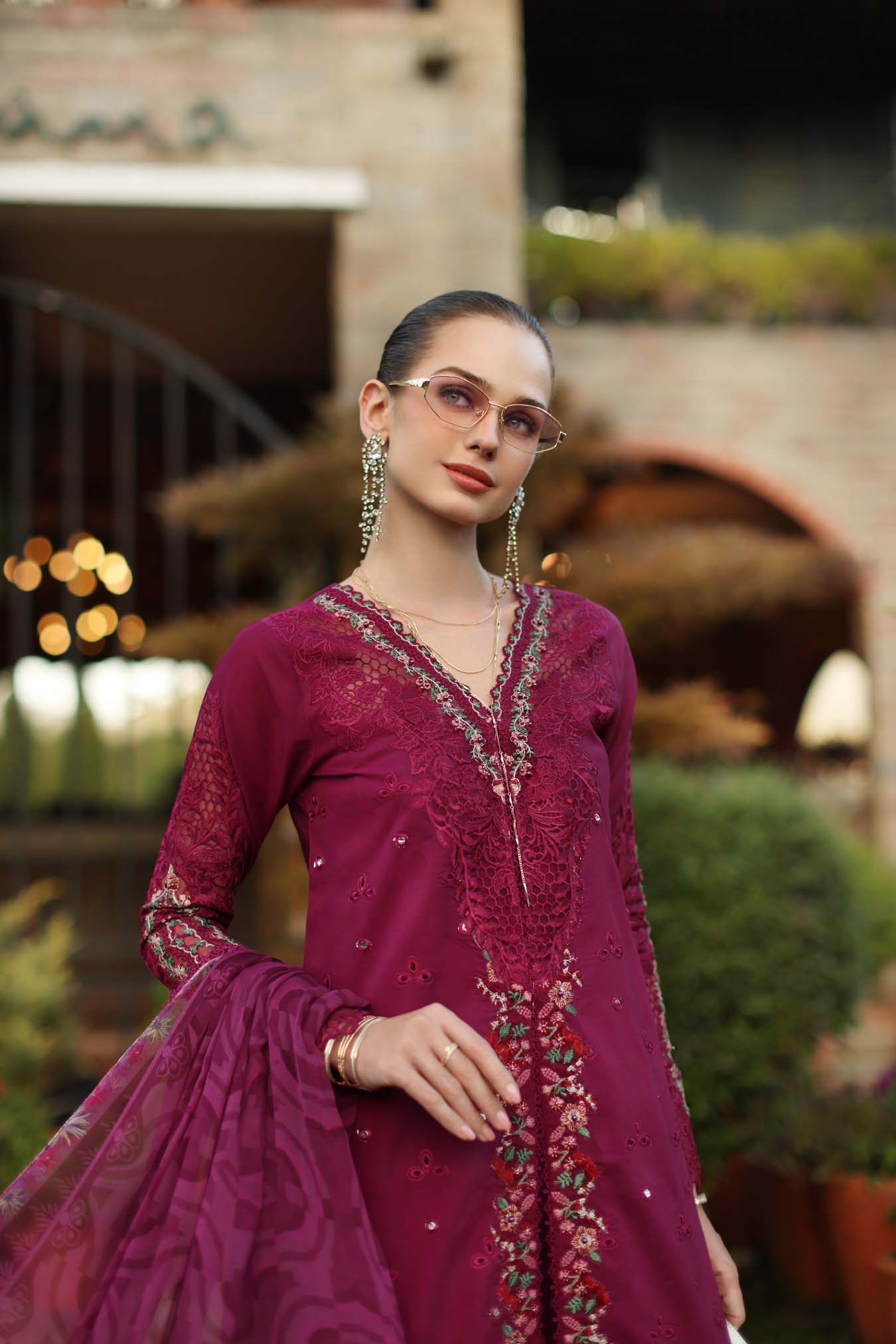 Luxury Eid Schiffli Laserkari Lawn – D6 - A - Zelina