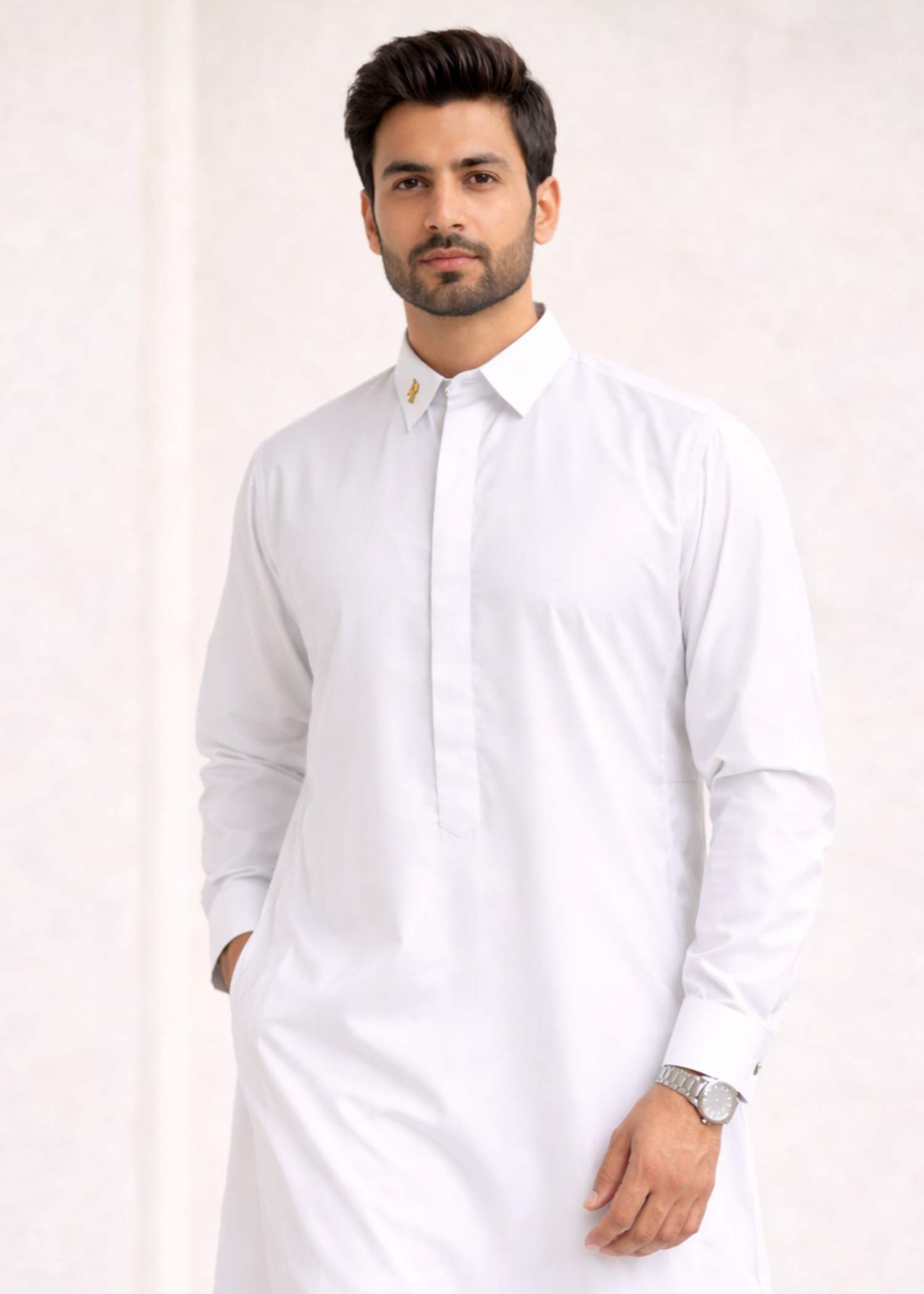 wash & wear Kurta in White