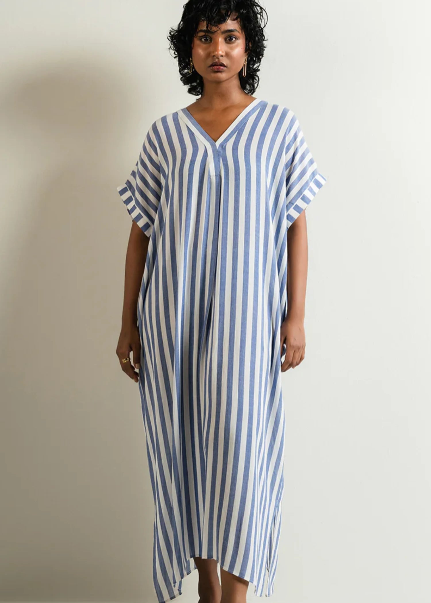 yarn dyed Tunic in Blue