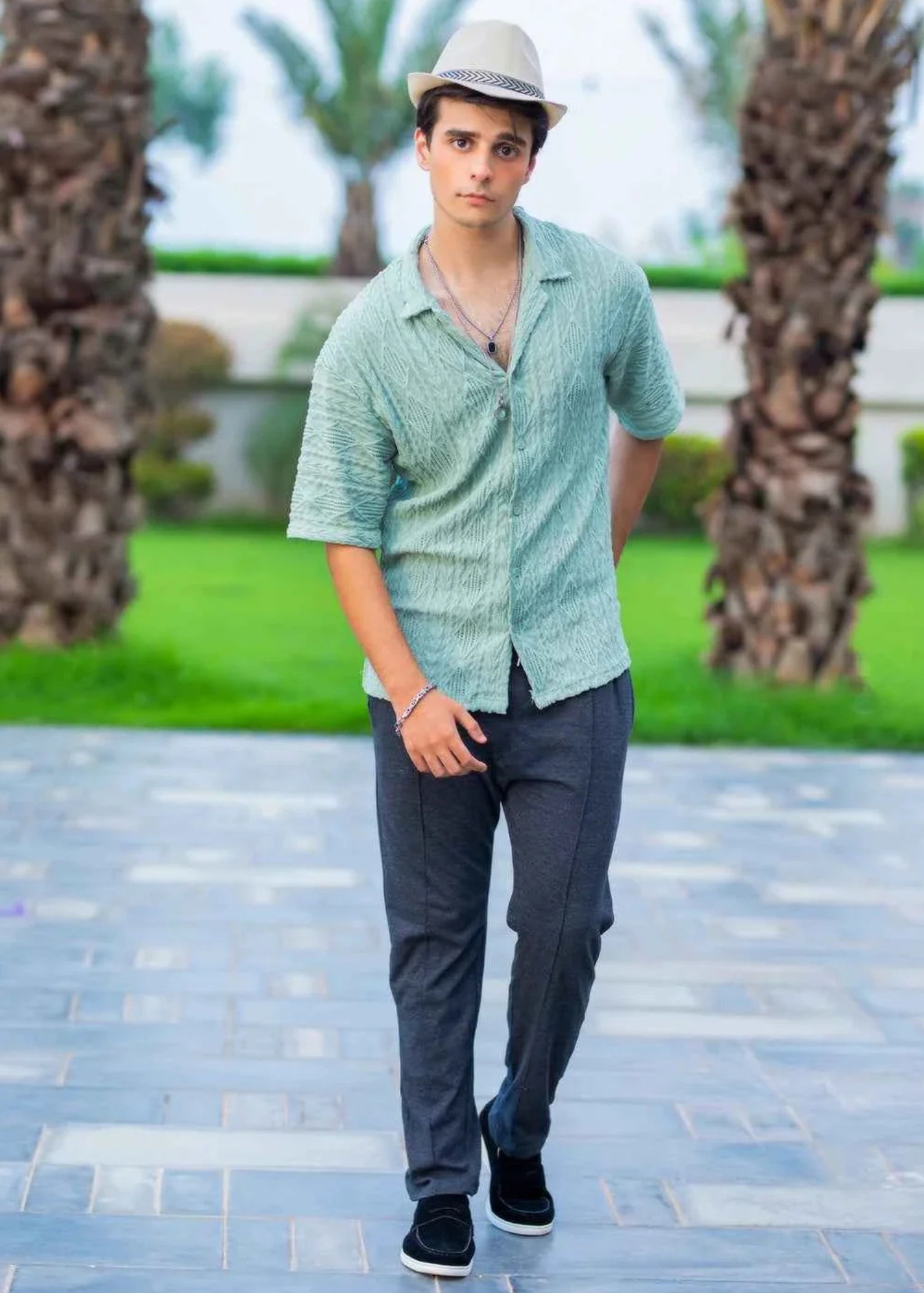 terry Trousers in Charcoal