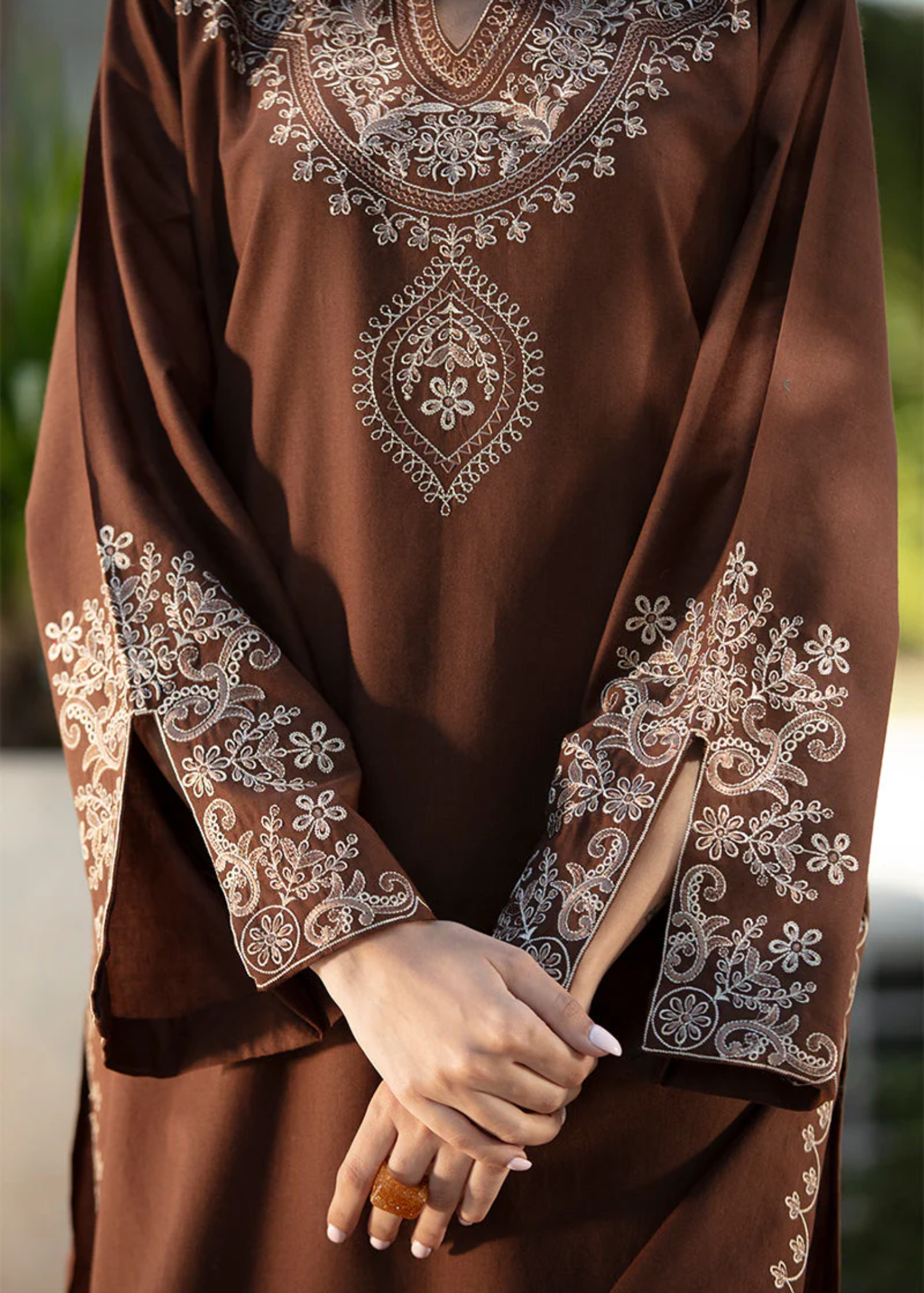 marina Kurta Set in Walnut brown