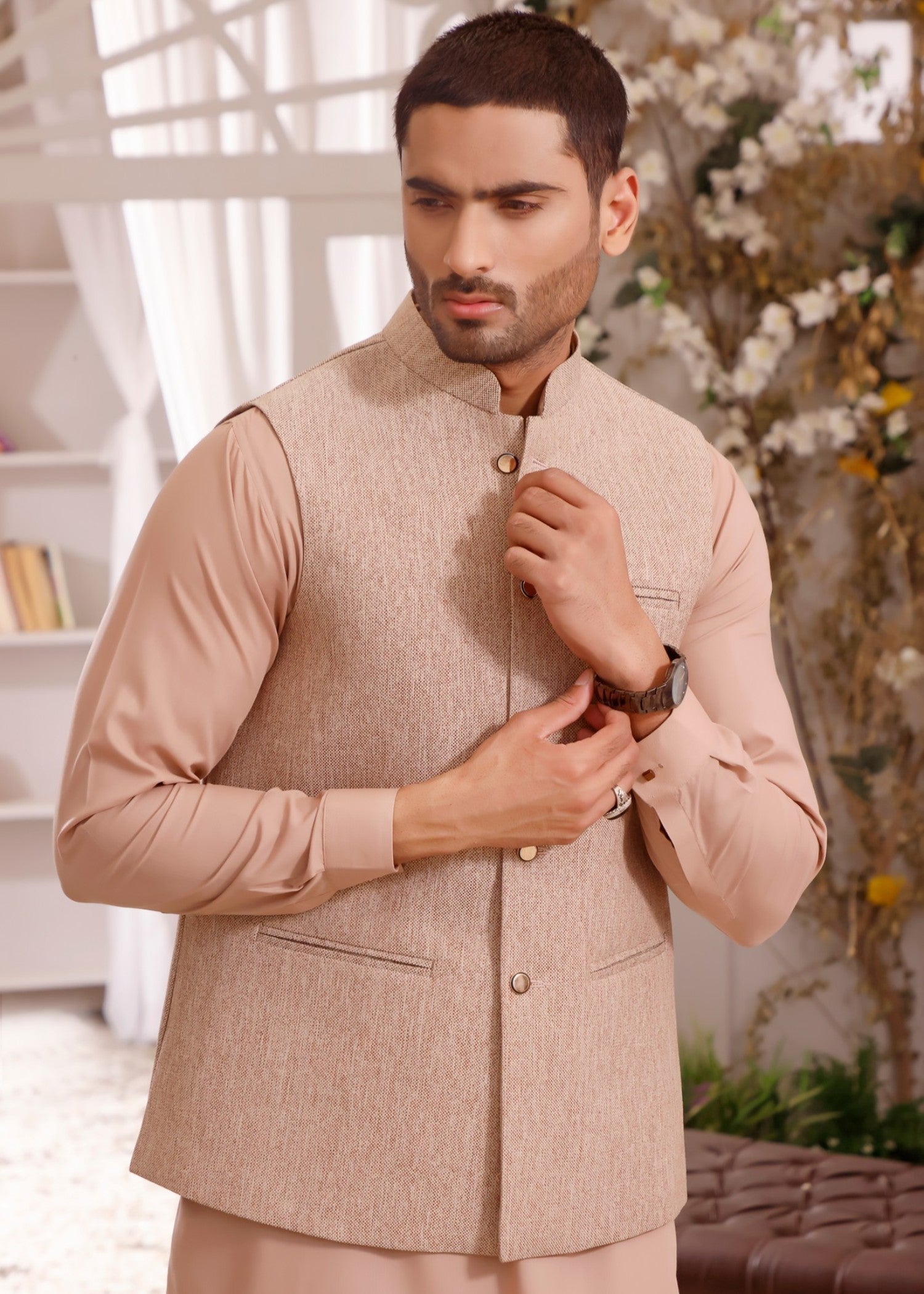suiting Waistcoat in Beige
