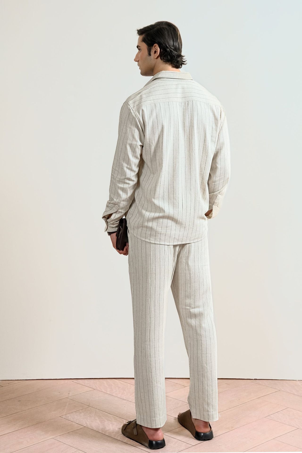 linen Casual Shirt in Ivory
