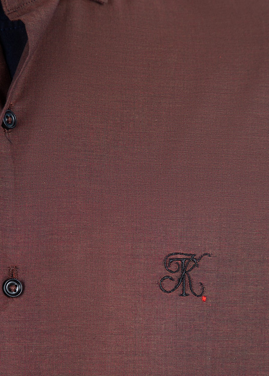 cotton Casual Shirt in Tea rose pink