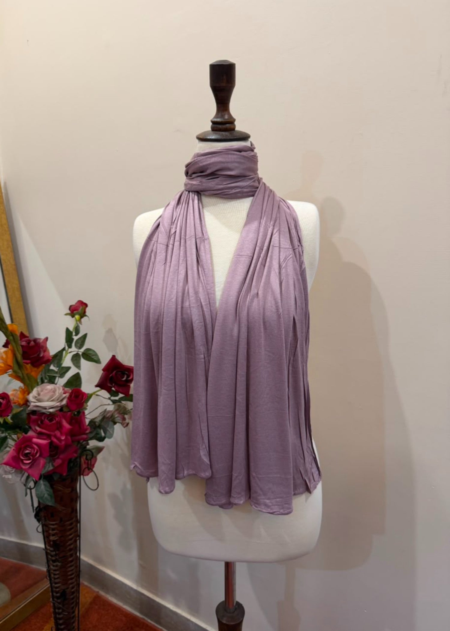 jersey knit Hijab in Lavender grey